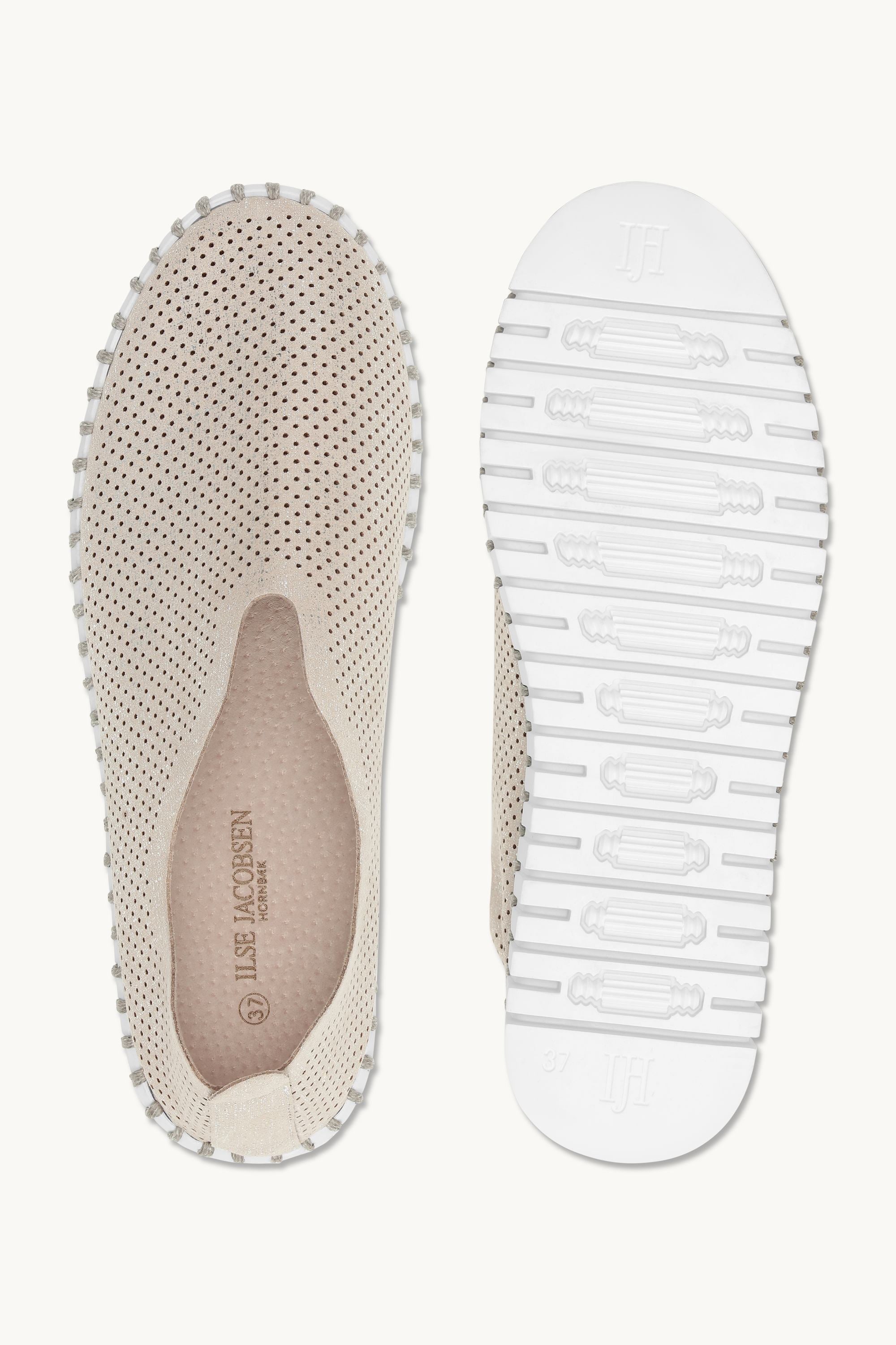 Tulip Plateauschuhe Glitter - Silver White