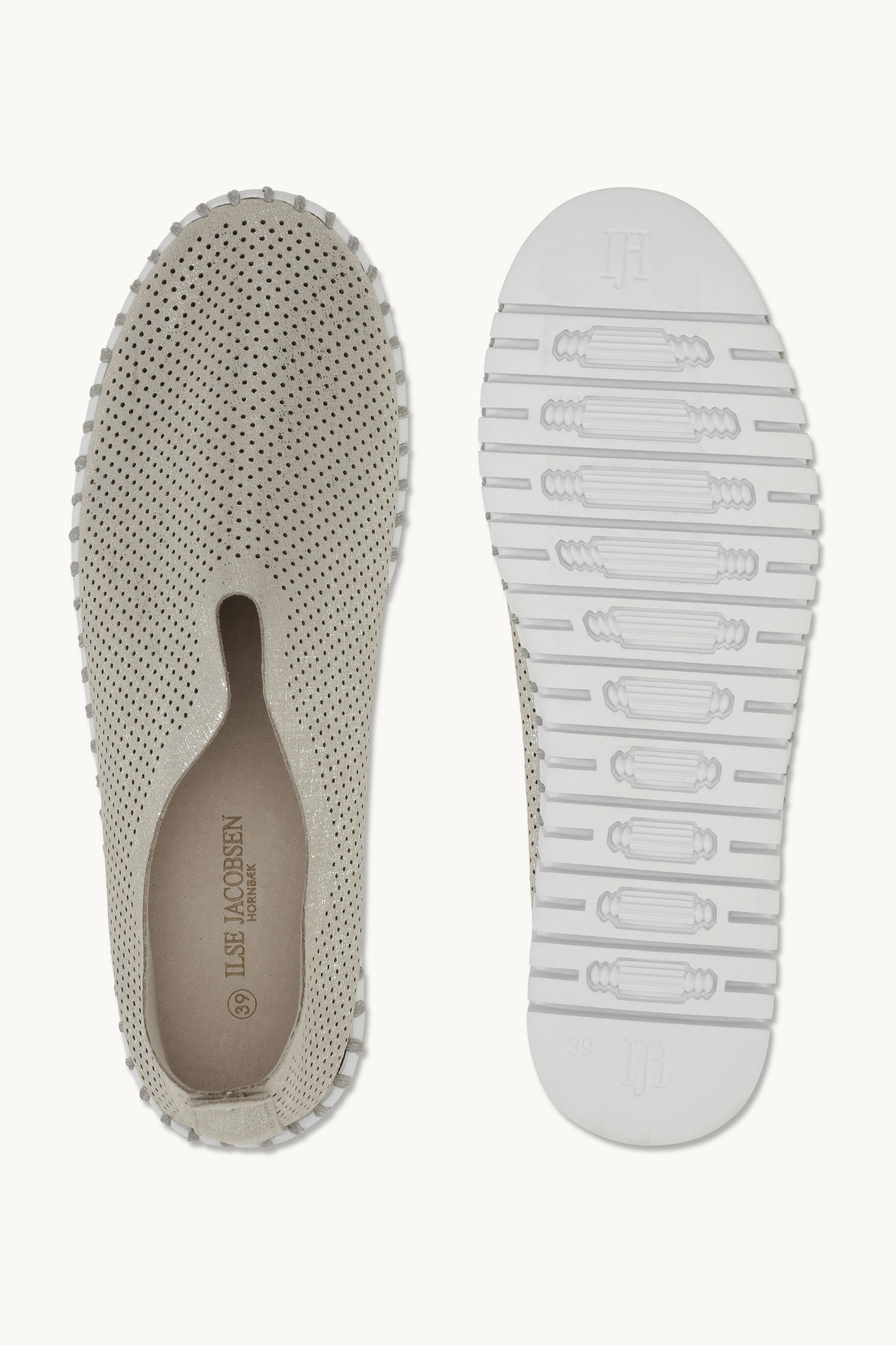Tulip Plateauschuhe Glitter - Silver White