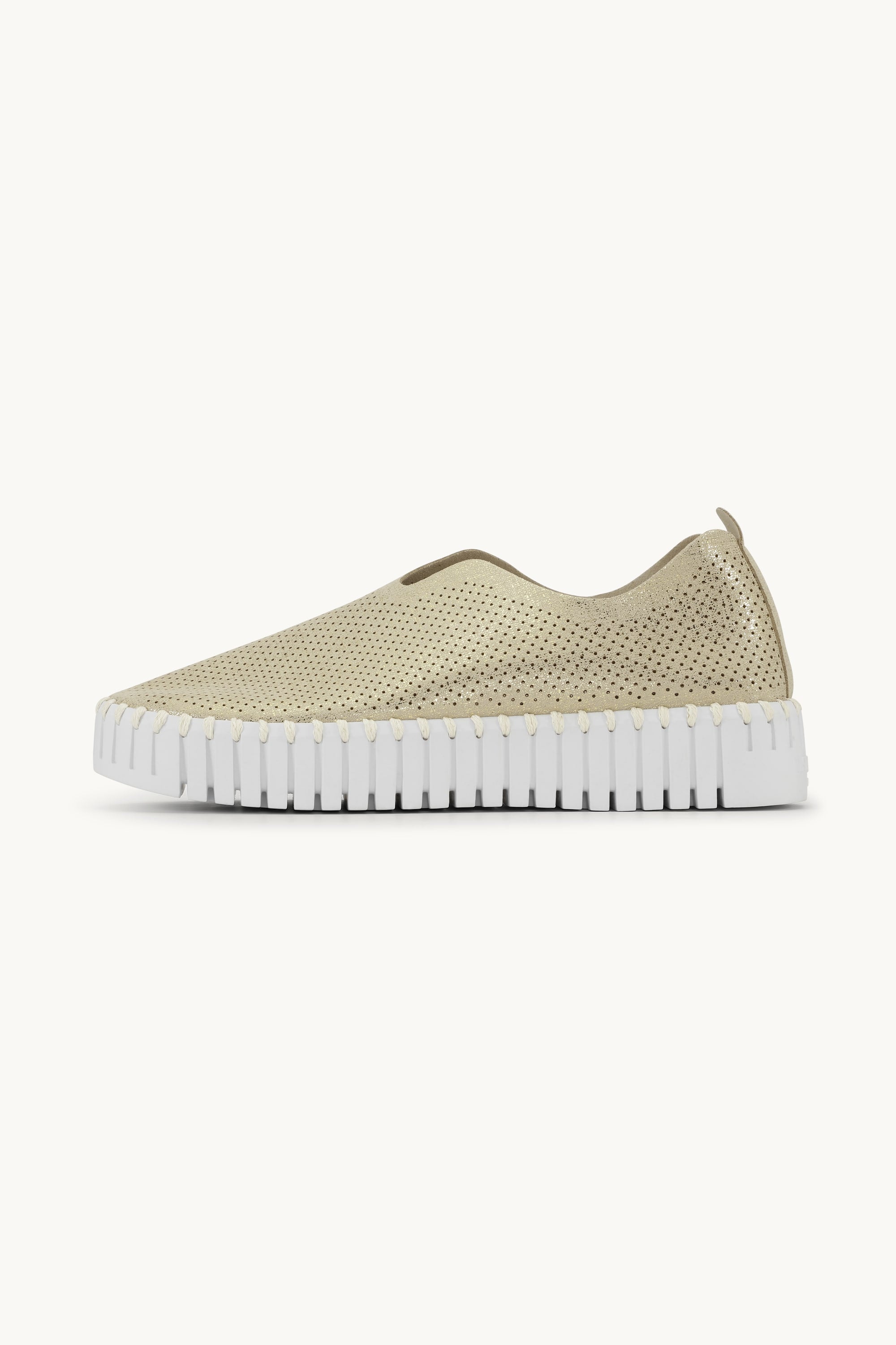 Tulip Plateauschuhe Glitter - Platin White