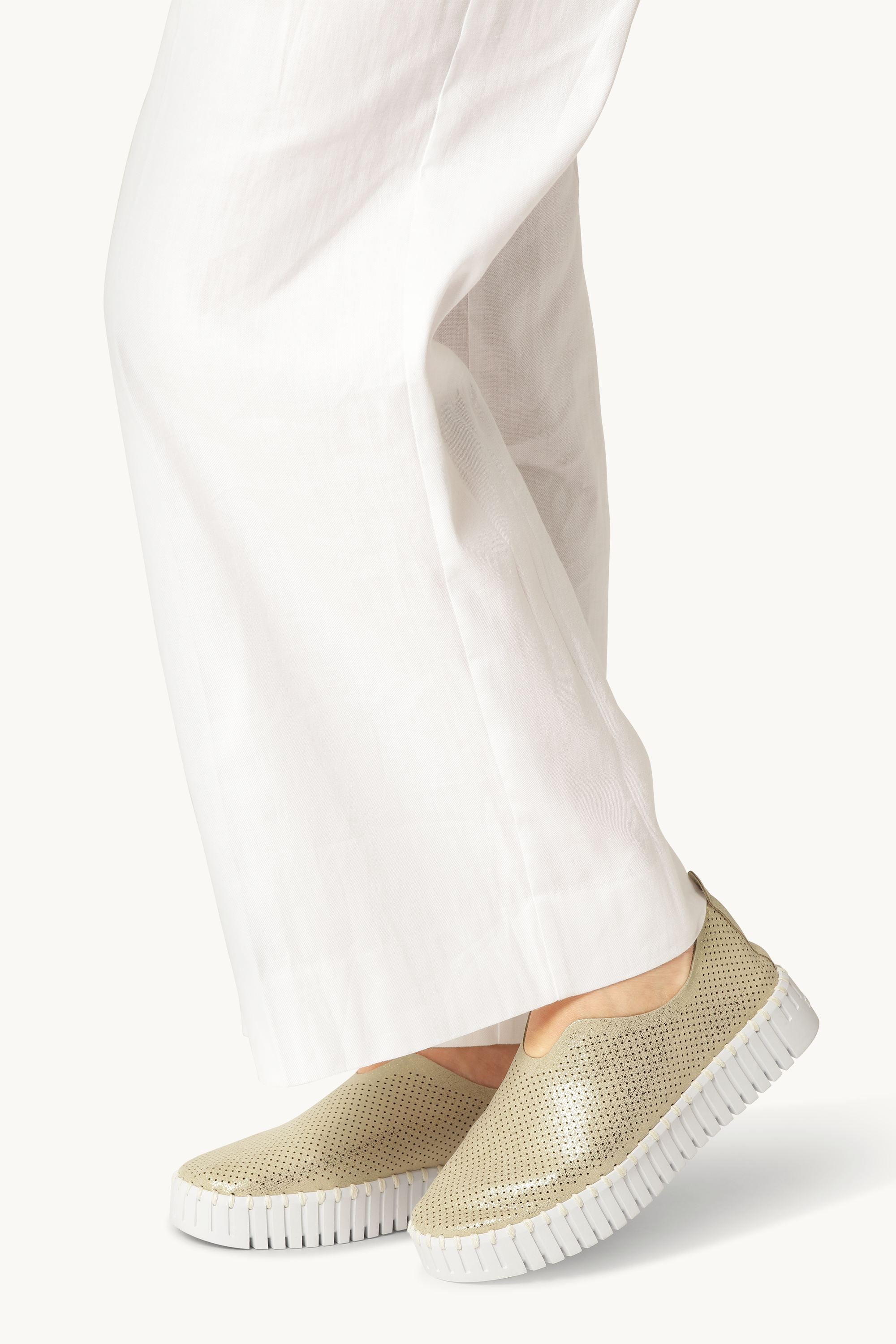 Tulip Plateauschuhe Glitter - Platin White