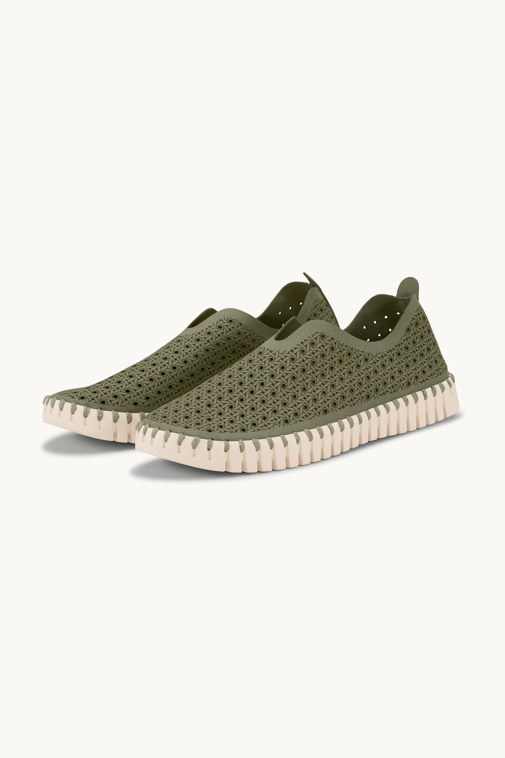 Tulip Slipper - Army Pearled Ivory