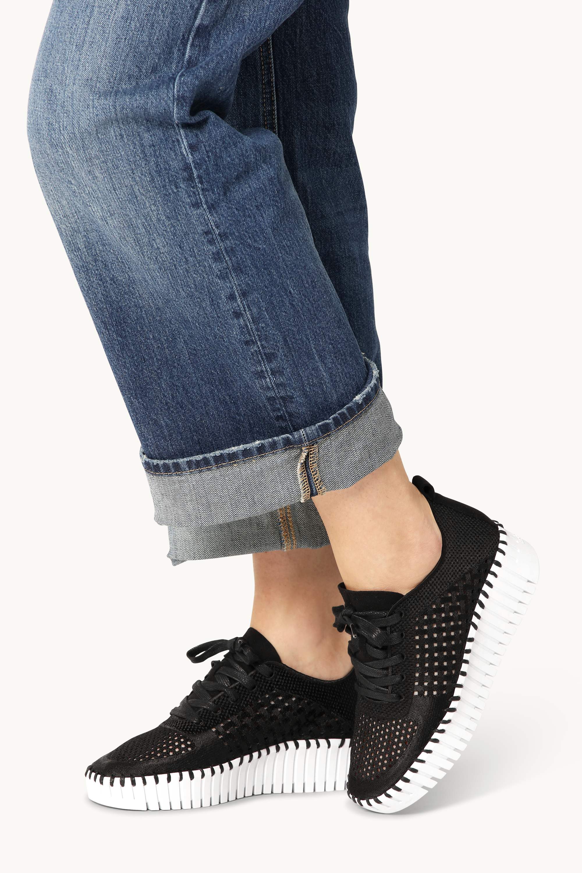 Tulip Slipper Mit Schnürung - Black White