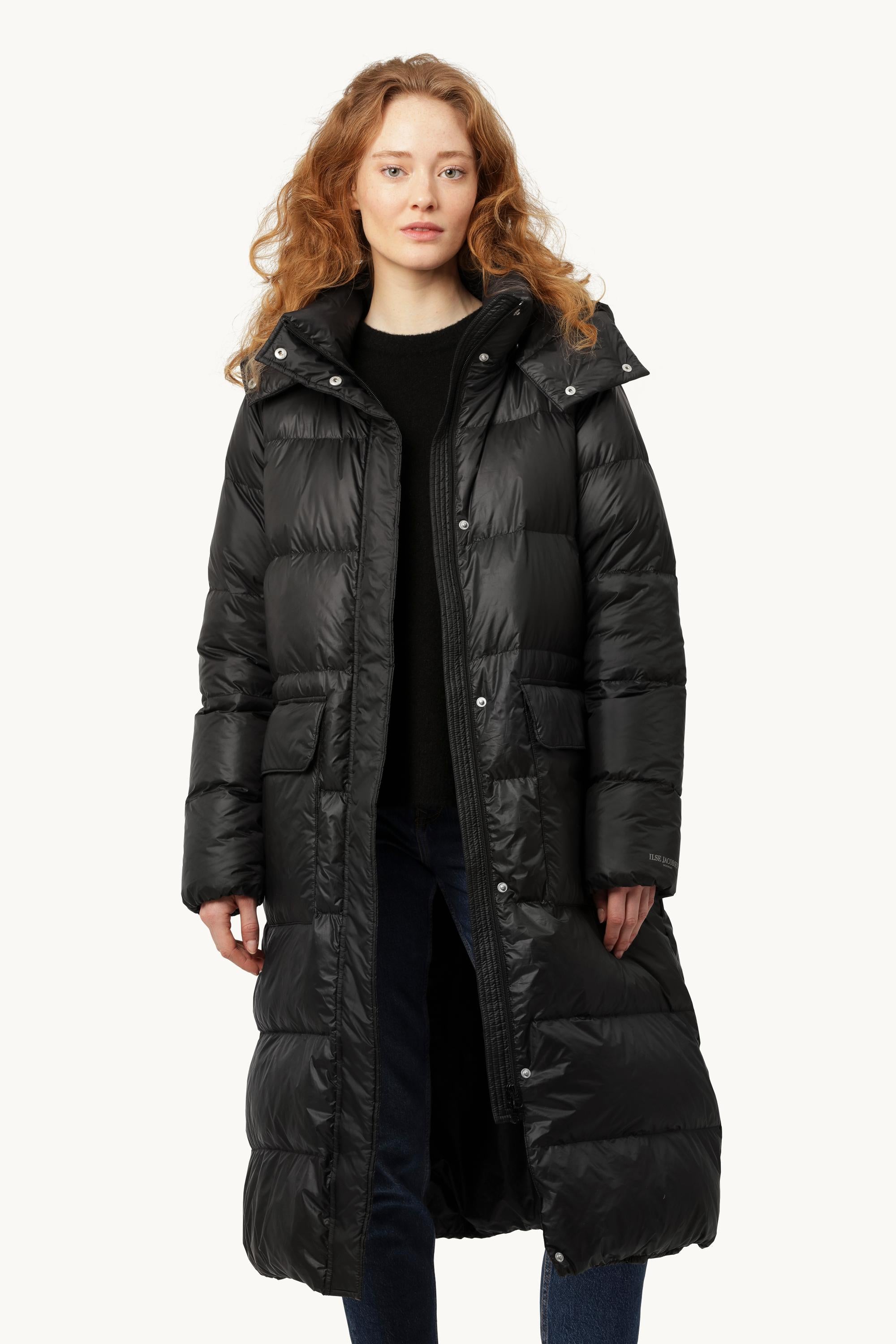 Long Down Coat - Black