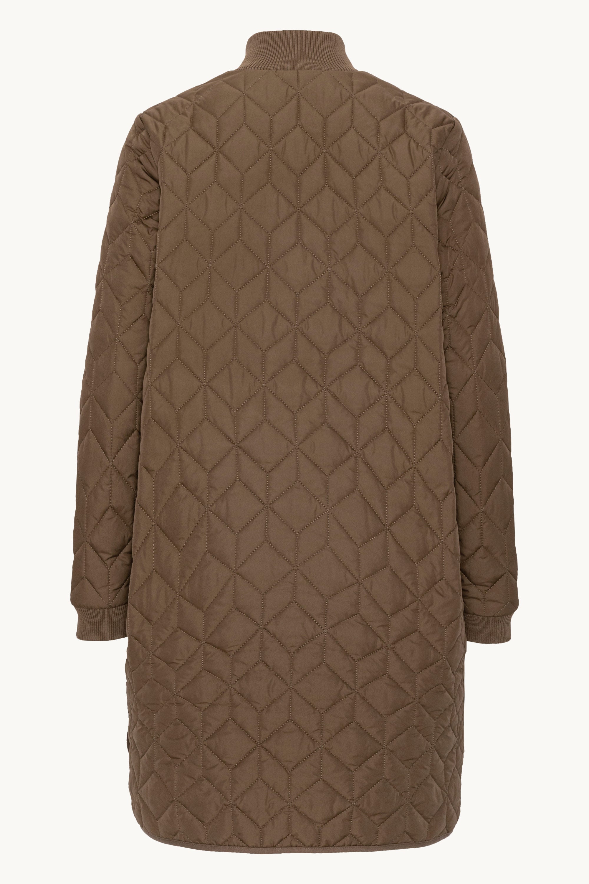 Langer Steppmantel - Cub Brown