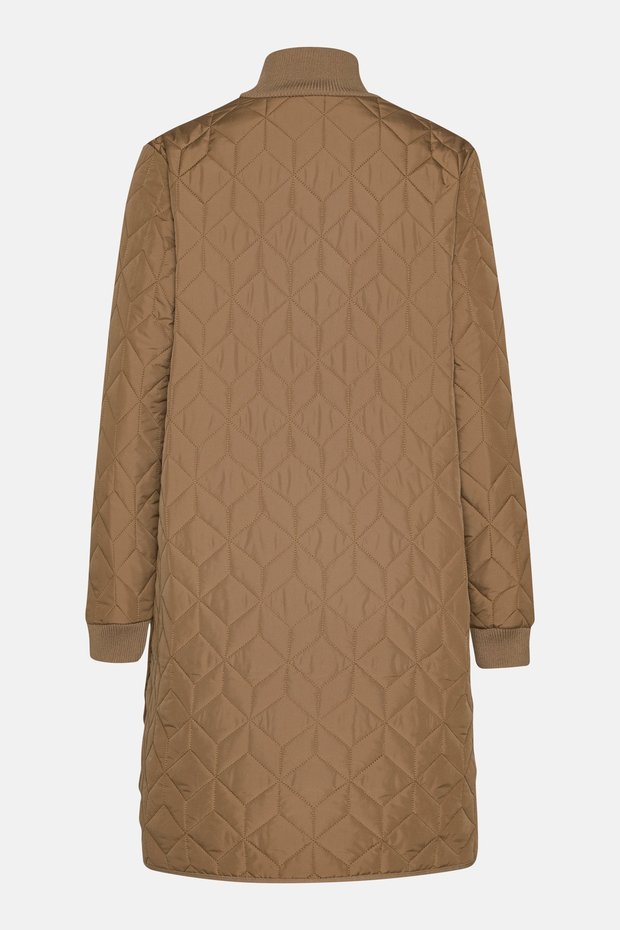 Langer Steppmantel - Mocca