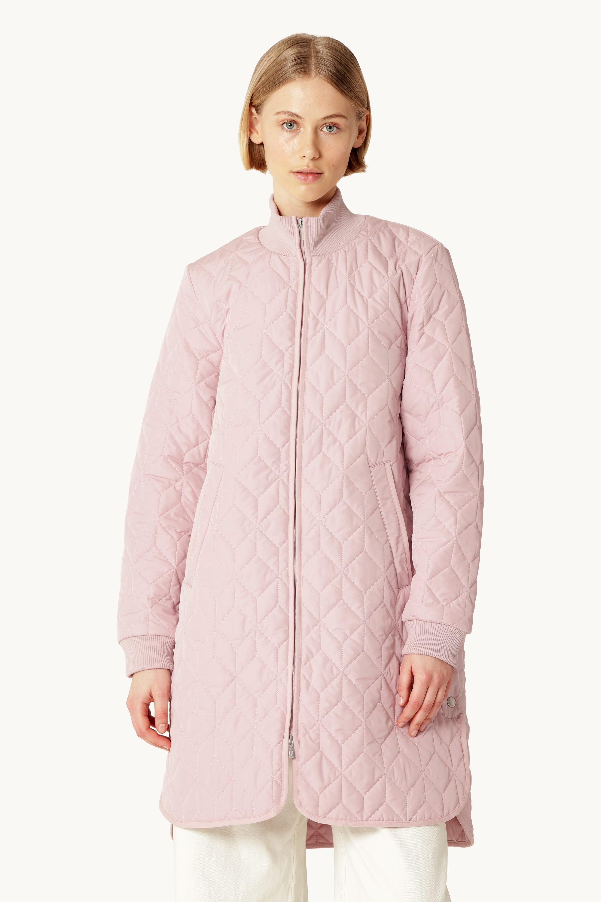 Langer Steppmantel - Burnished Lilac