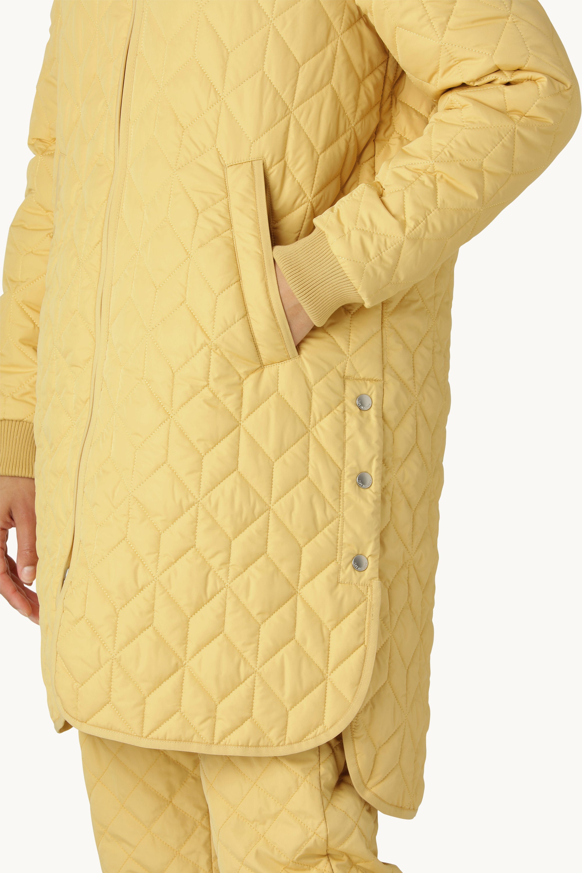 Langer Steppmantel - Marigold