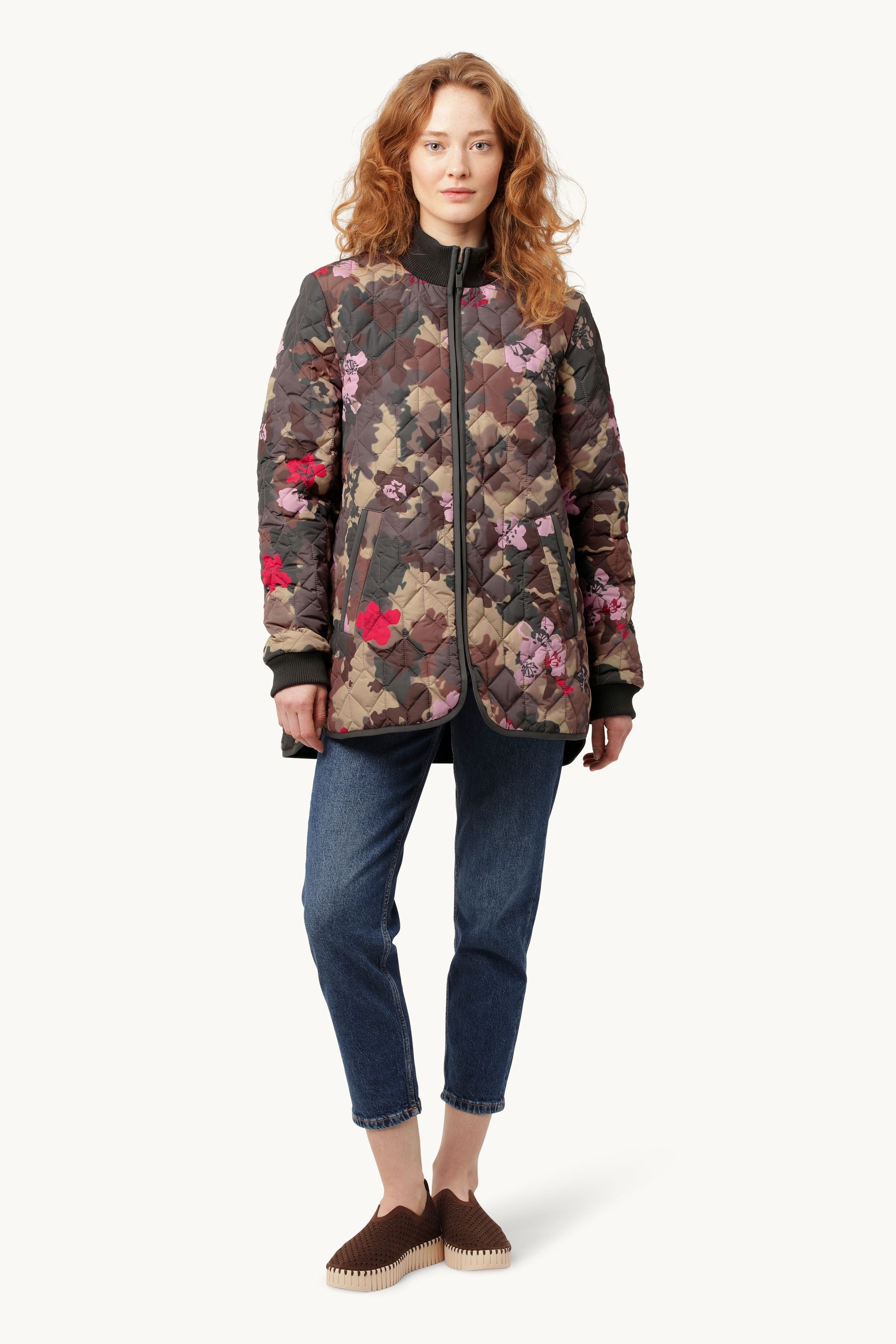 Short Quilt Jacket - Floral Camo