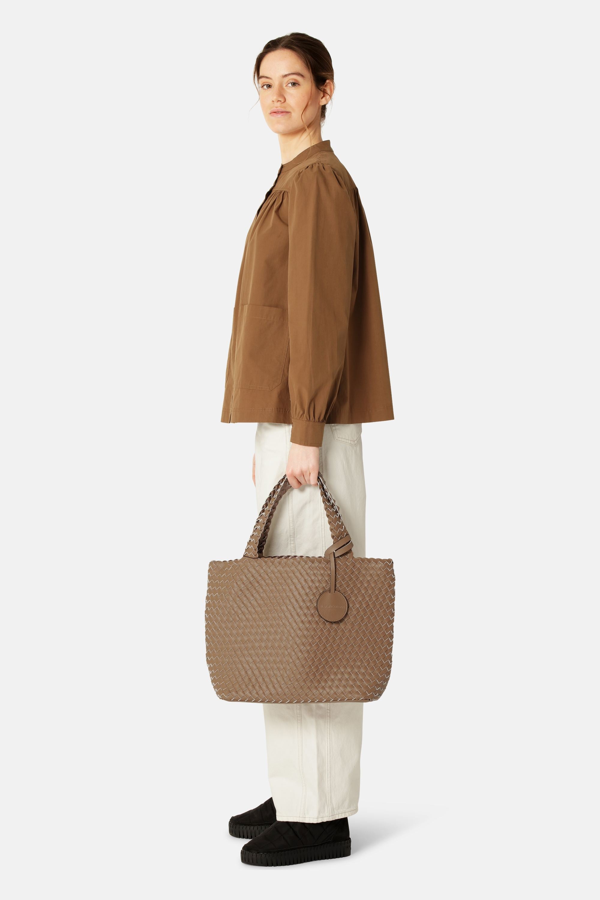 Tote Bag Geflochten - Mocca Metallic Mocca