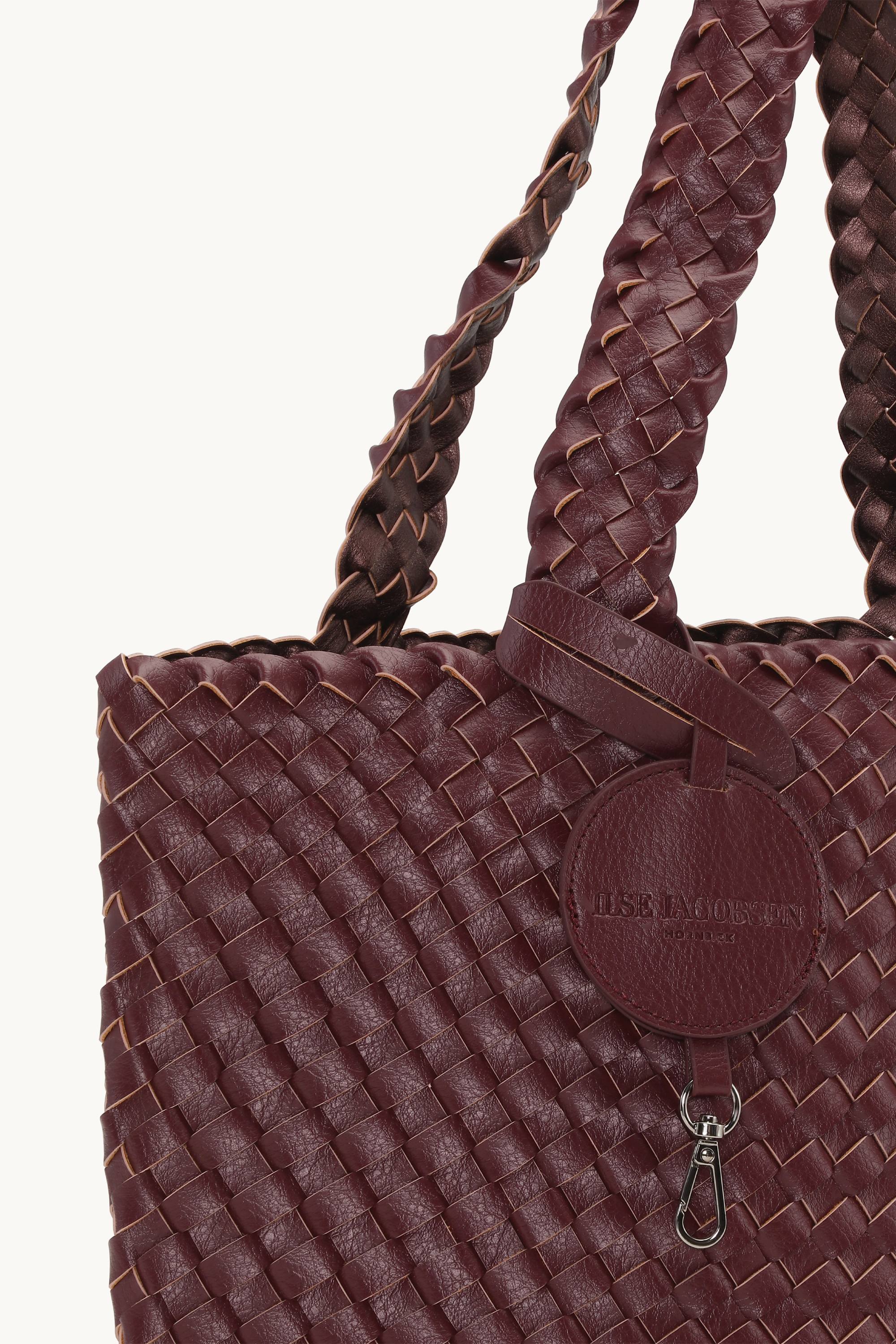 Tote Bag Geflochten - Maroon Banner Ebony