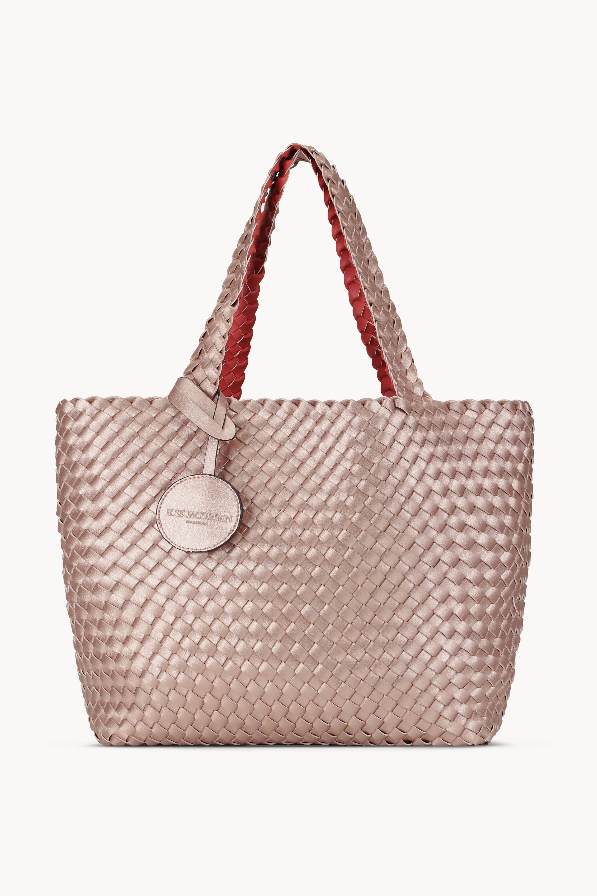 Tote Bag Geflochten - Durbarry Metallic Rose