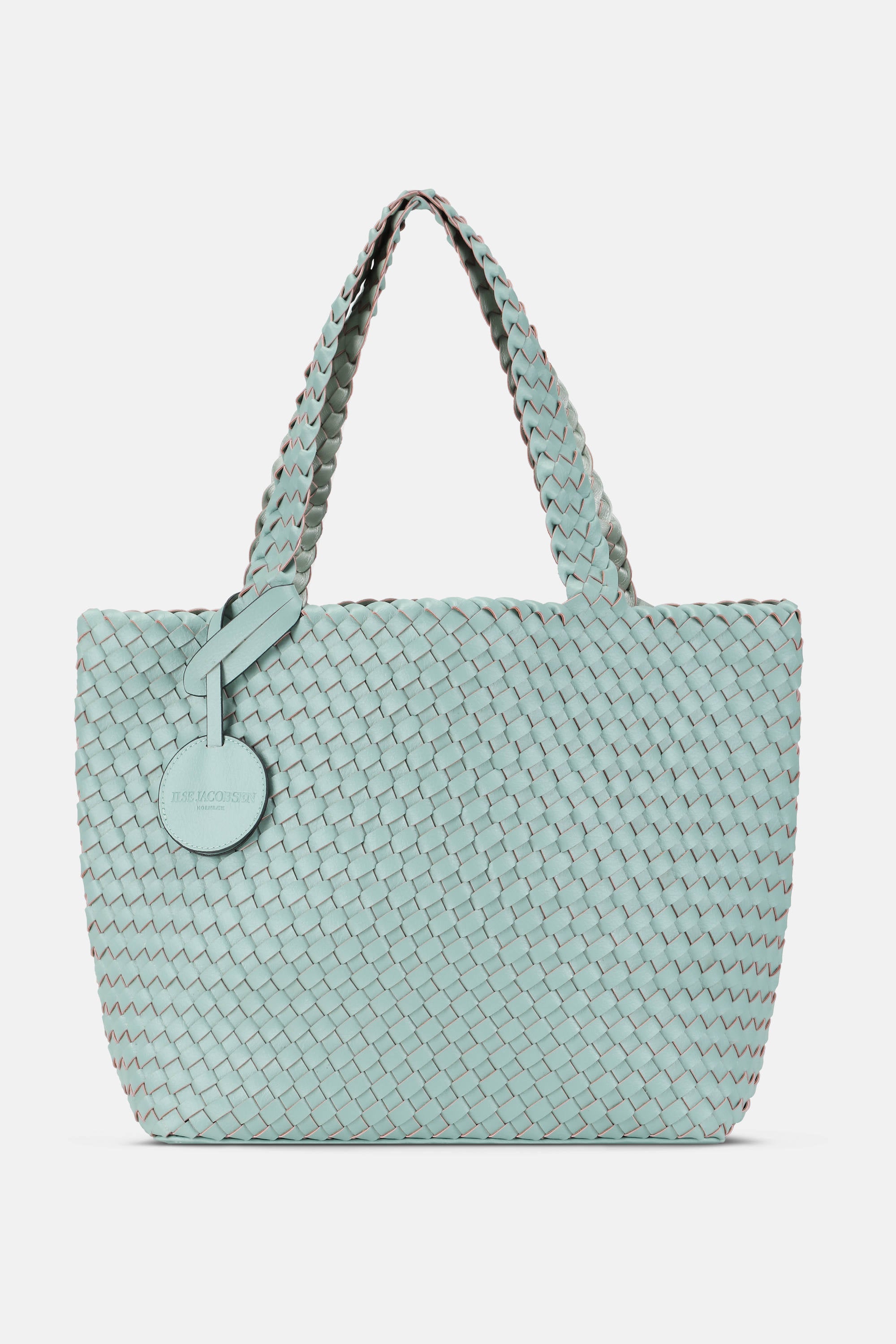 Tote Bag Geflochten - Beach Glass Metallic Mint