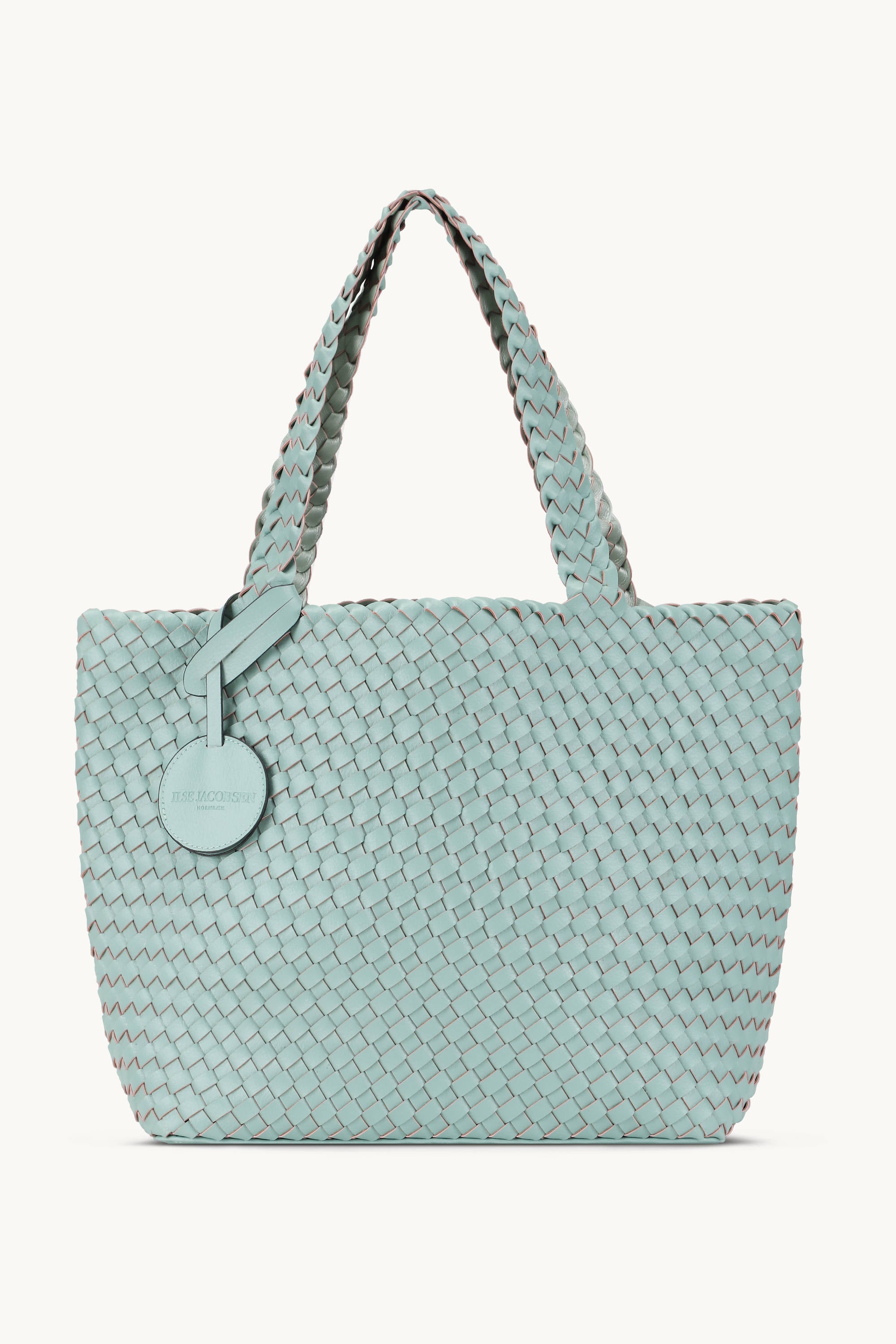 Tote Bag Geflochten - Beach Glass Metallic Mint