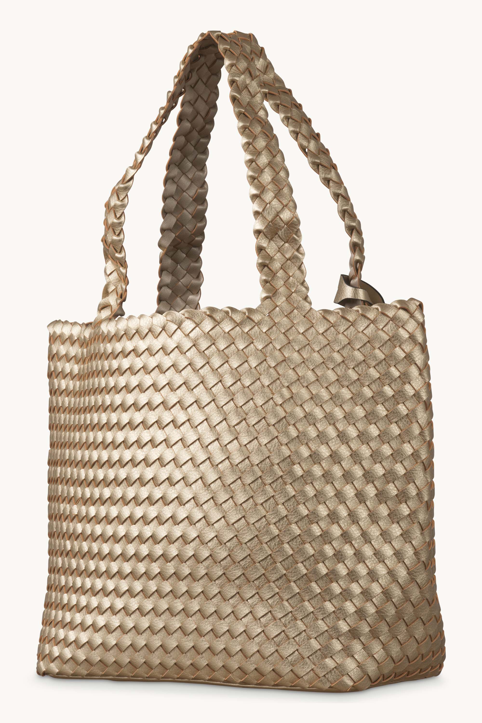 Tote Bag Geflochten - Platin Silver