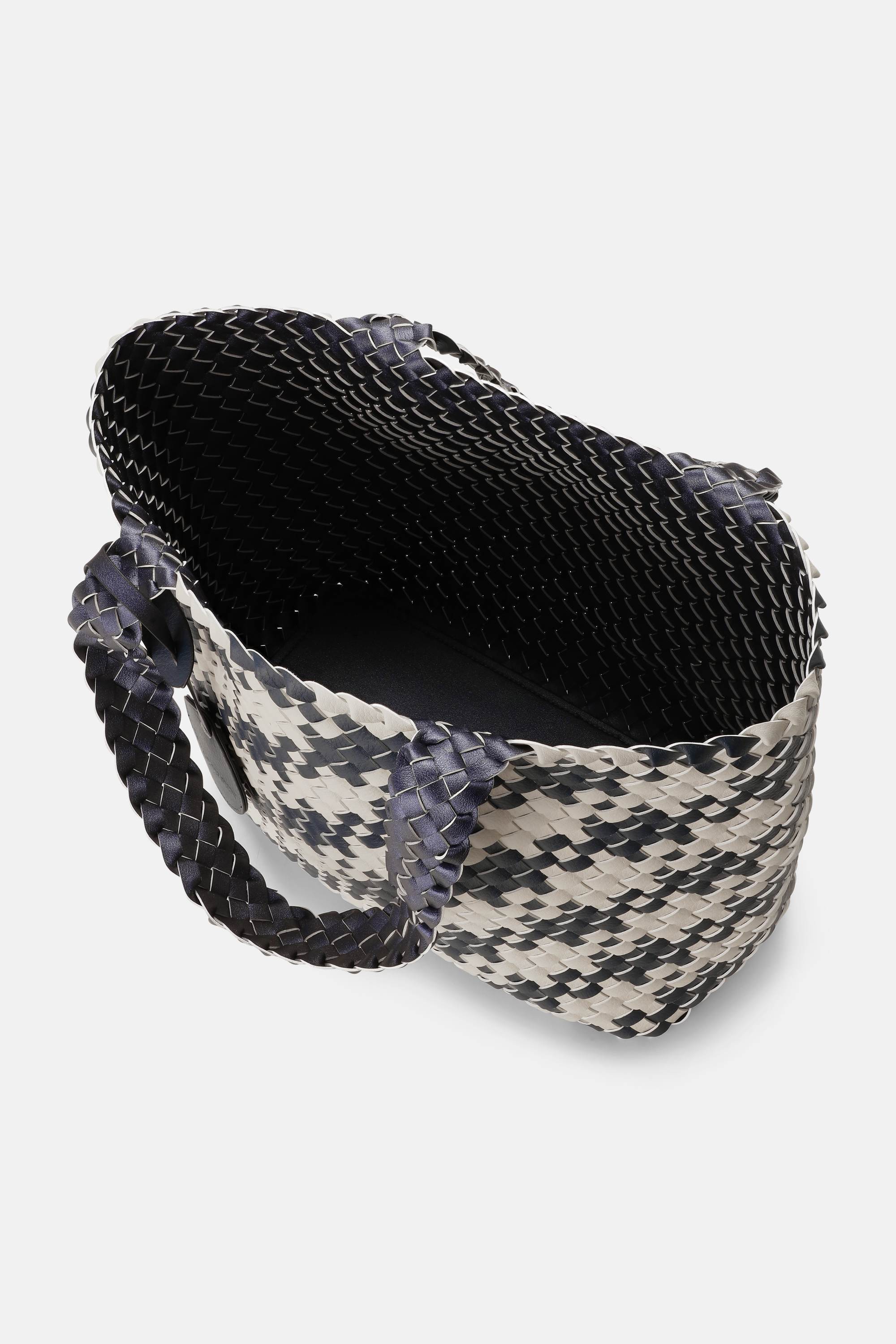 Houndstooth Braided Shopper - Ombre Blue light Sand