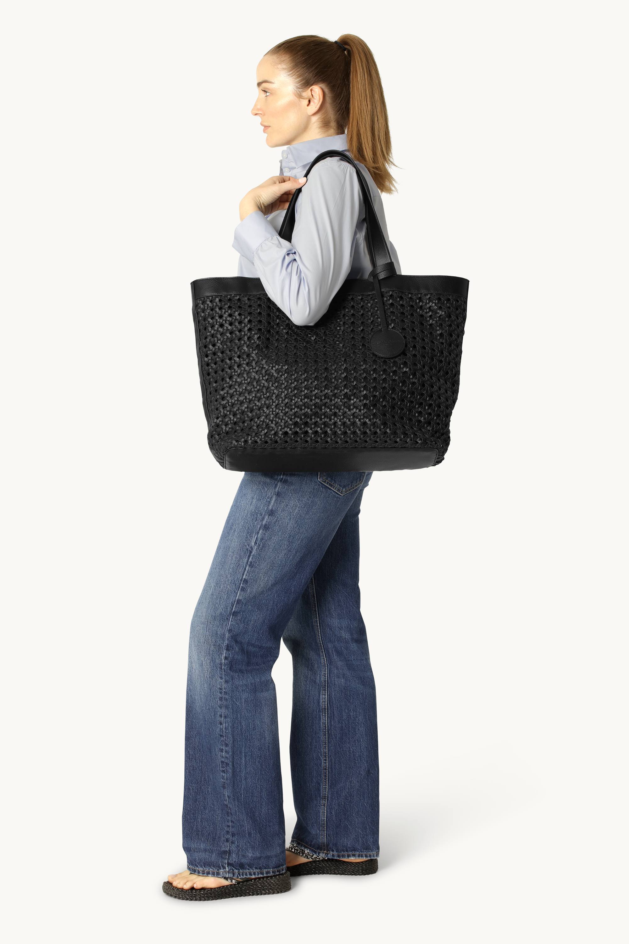 Große Beach Bag - Black Black