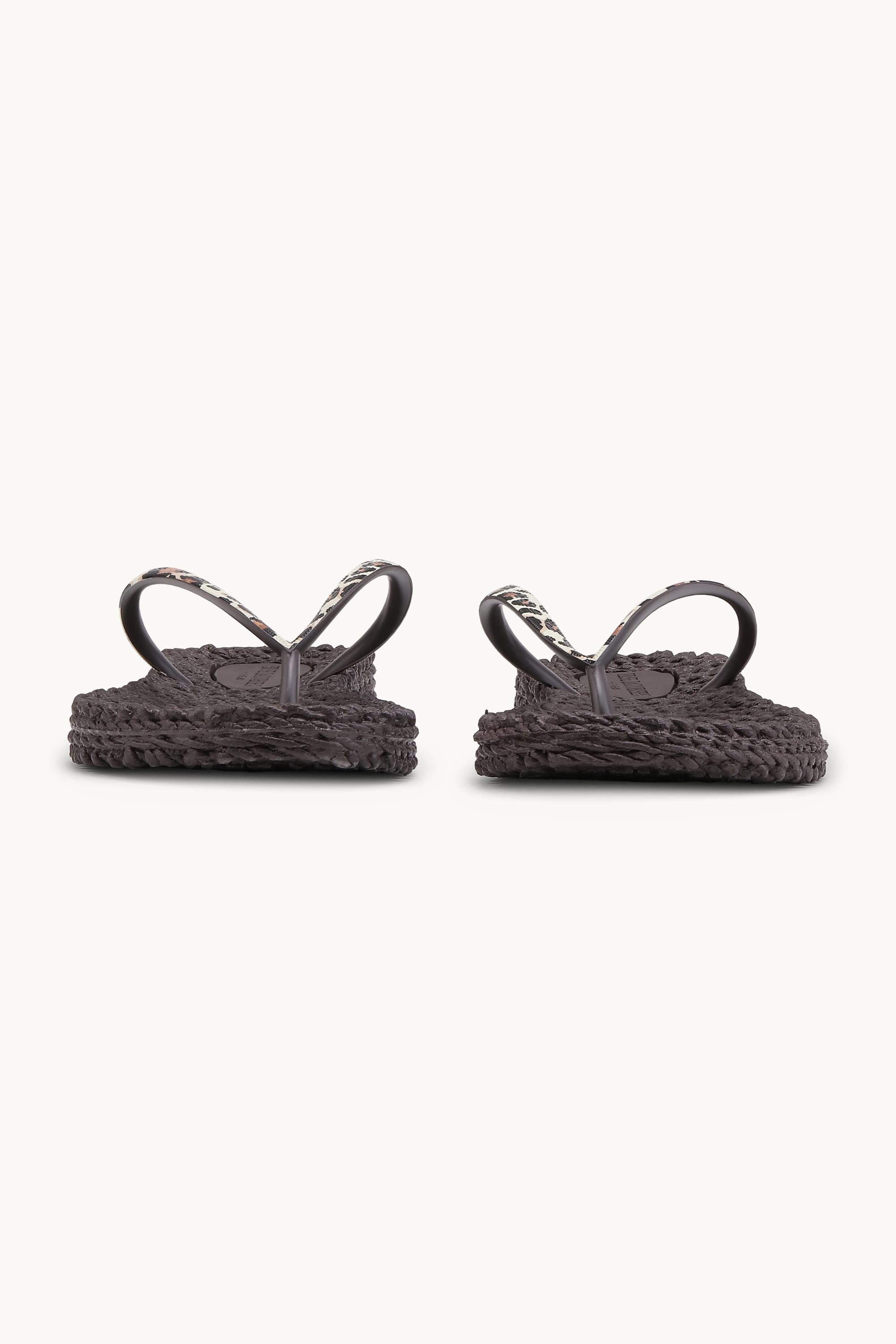 Flip Flops With Print - Brown Panthera Print