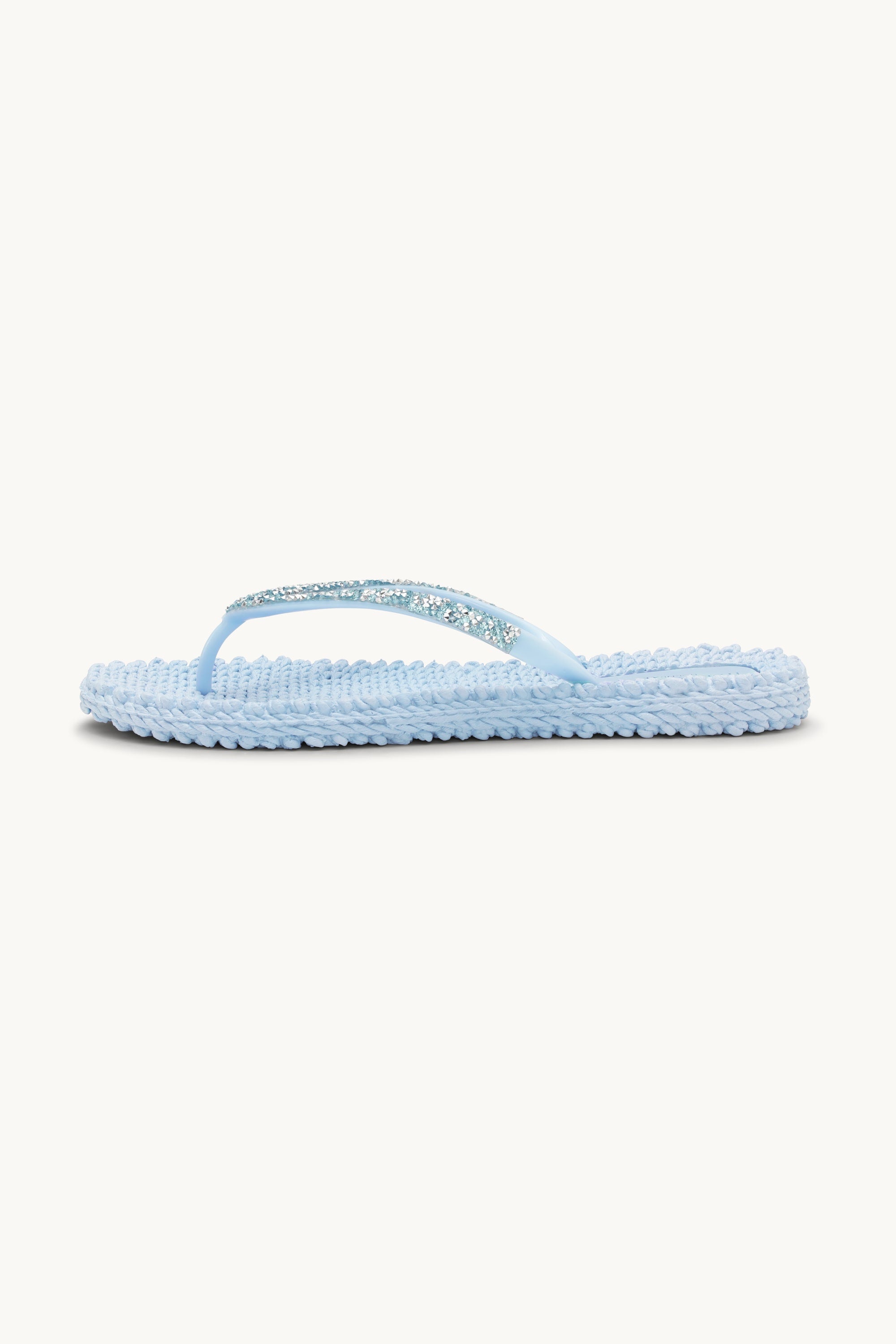 Flip Flops With Rhinestones - Blue Bell