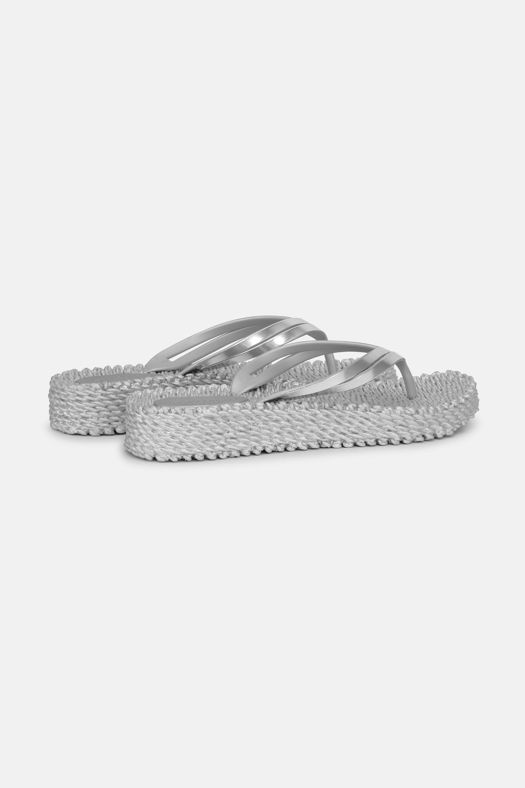 Plateau Flip-Flops Metallic - Silver
