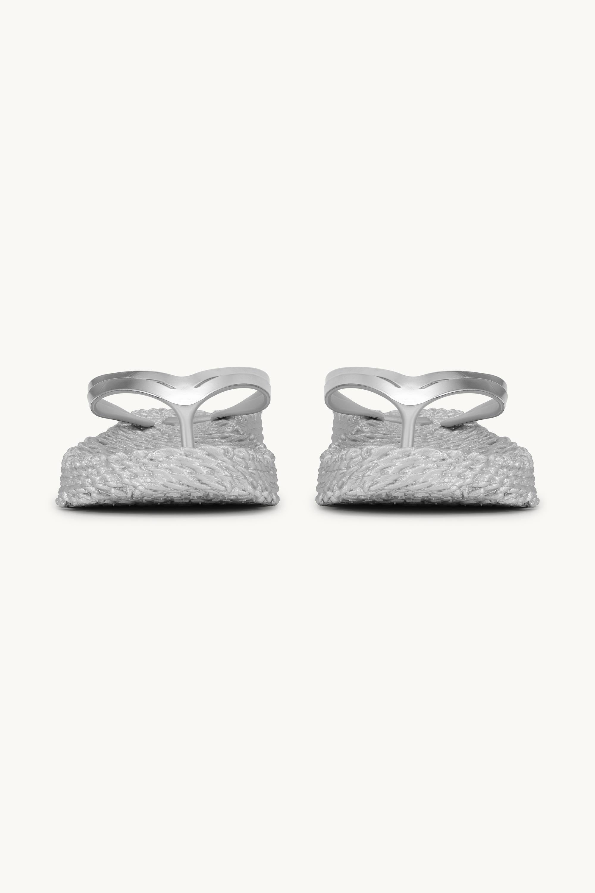 Plateau Flip-Flops Metallic - Silver