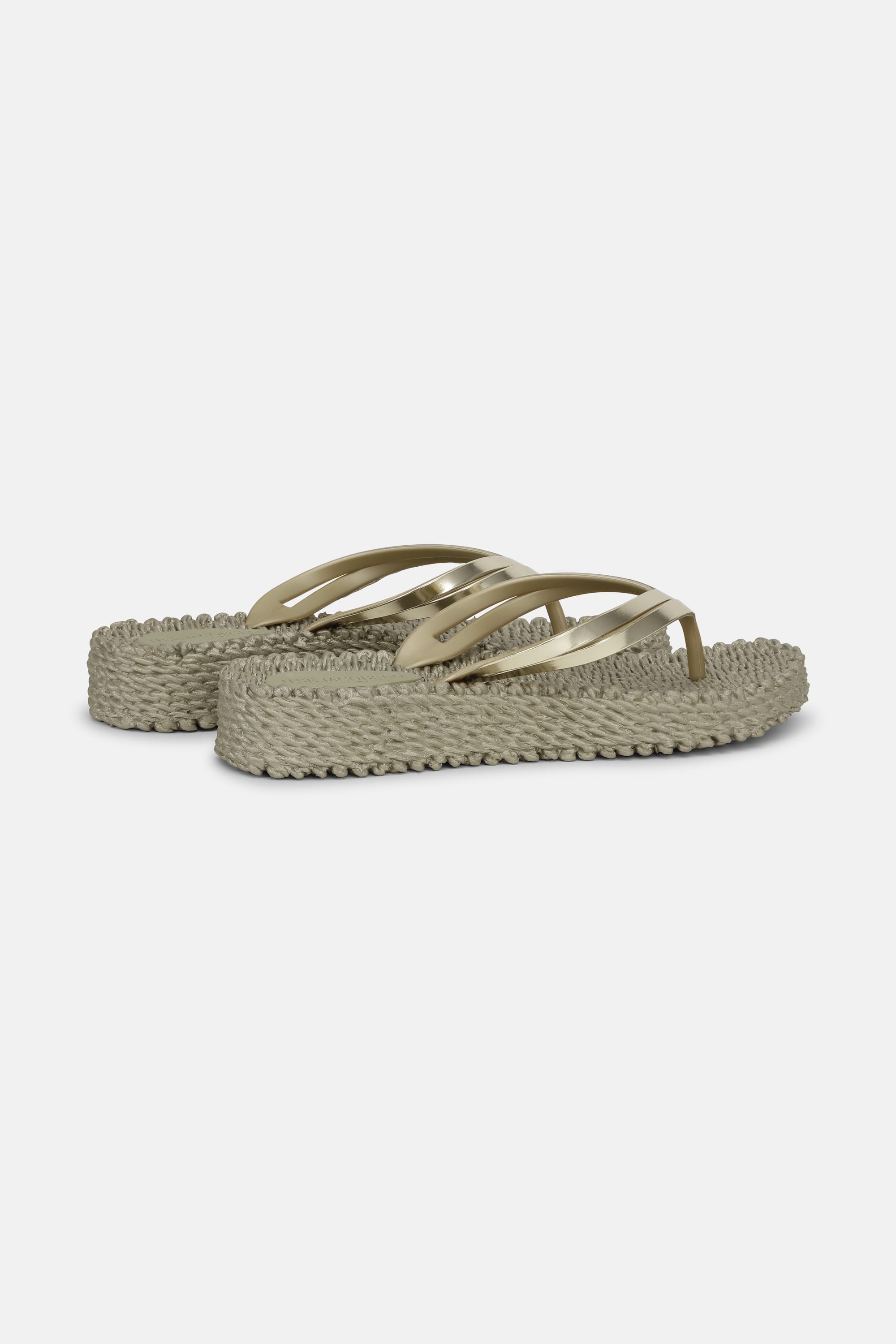 Plateau Flip-Flops Metallic - Platin