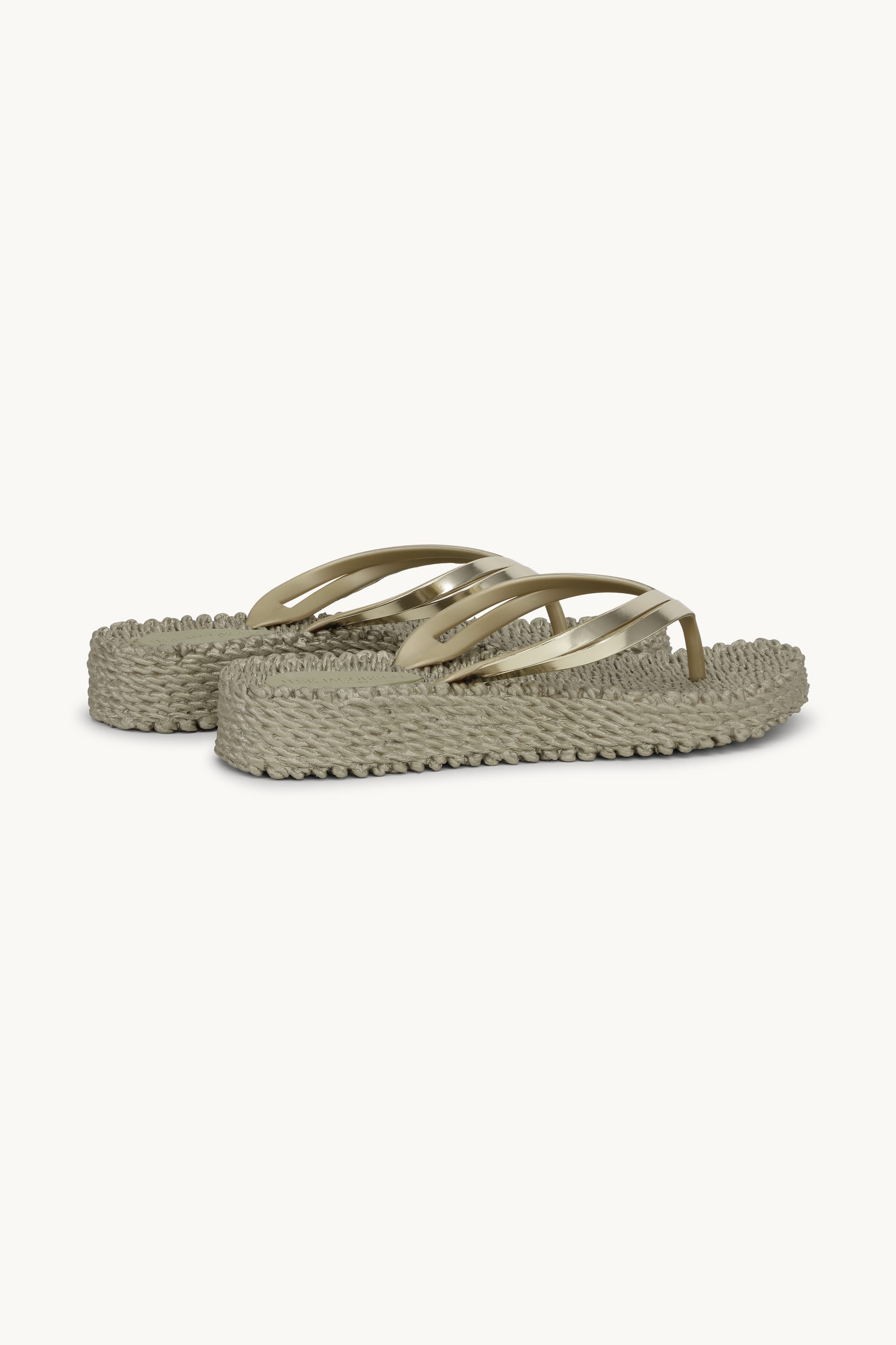 Plateau Flip-Flops Metallic - Platin
