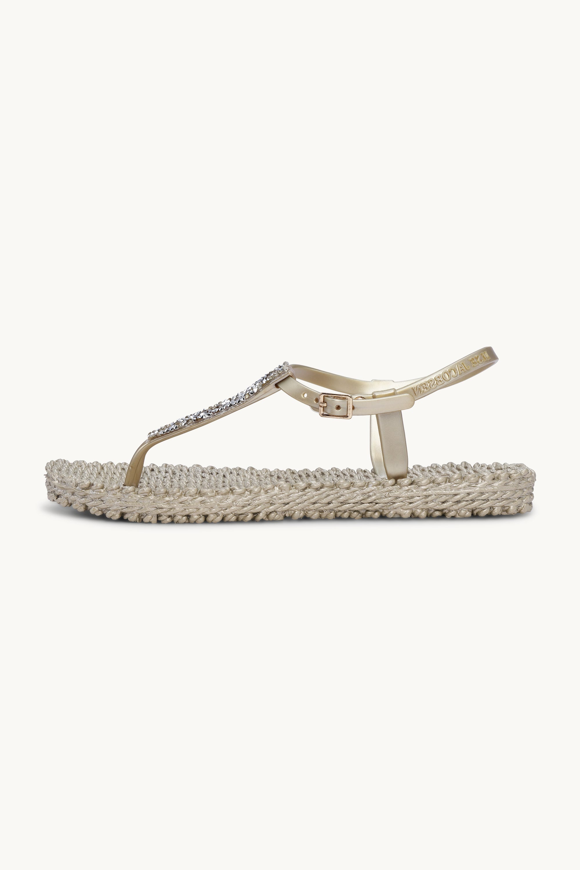 Flip Flops With Rhinestones - Platin