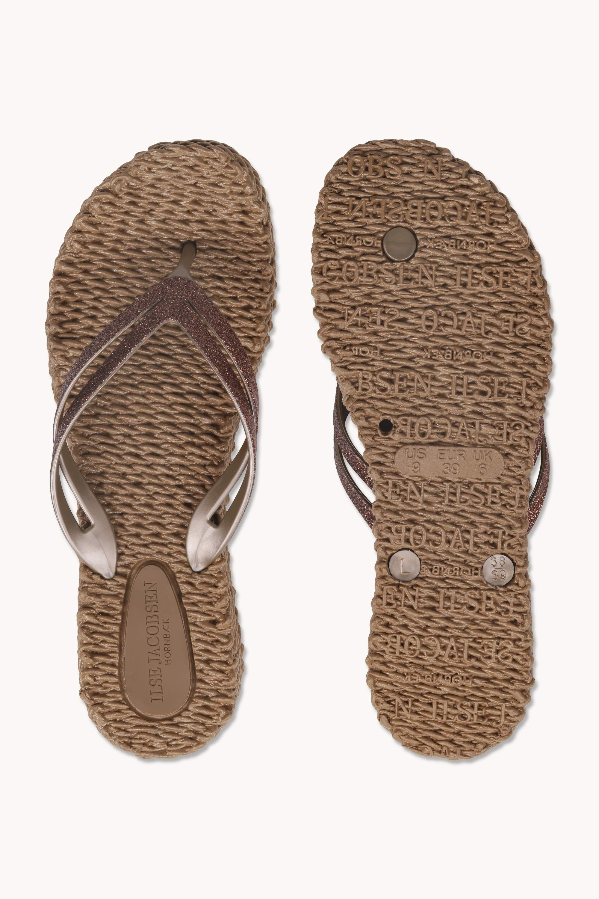 Plateau Flip-Flops Glitter - Mocca