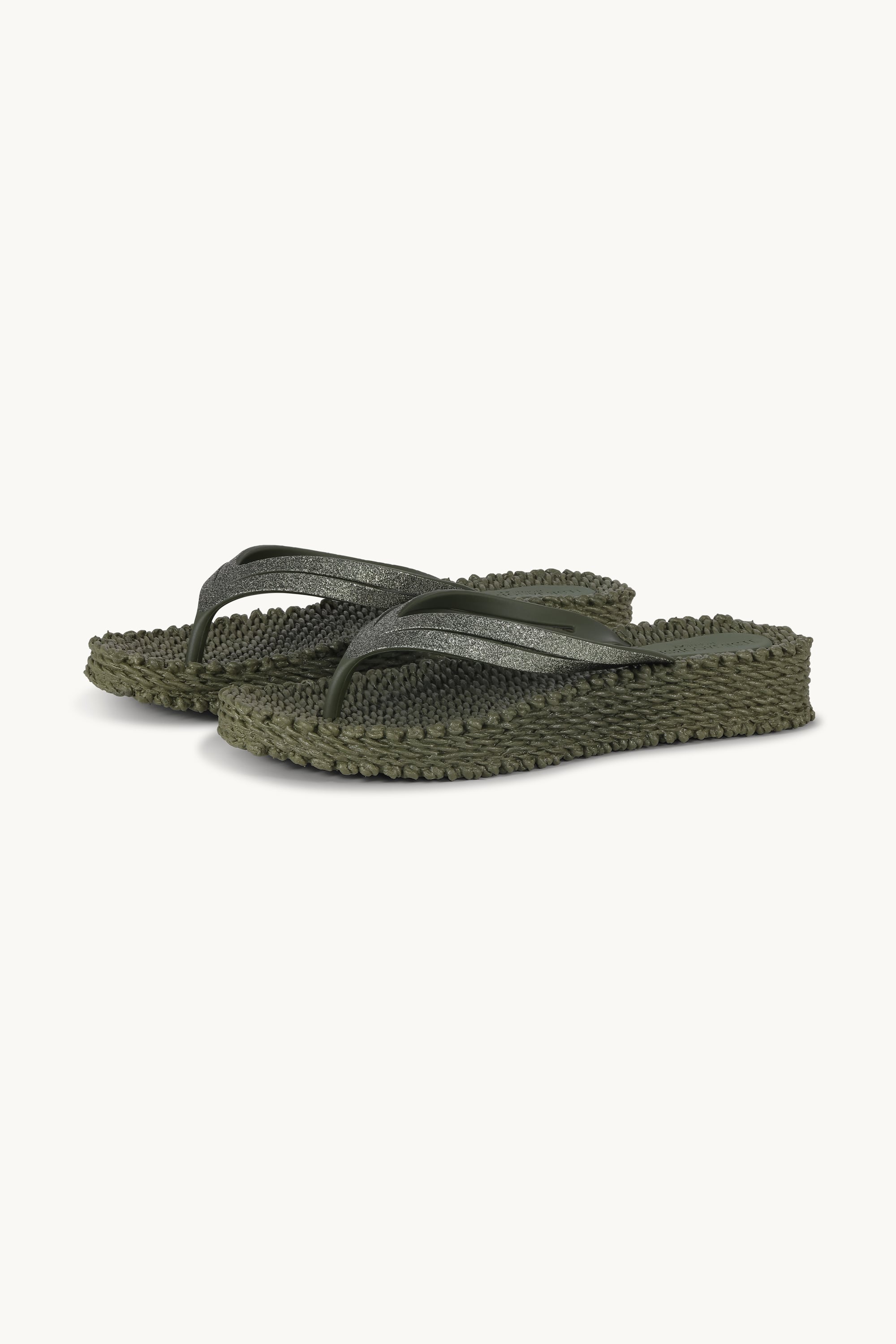 Plateau Flip-Flops Glitter - Army