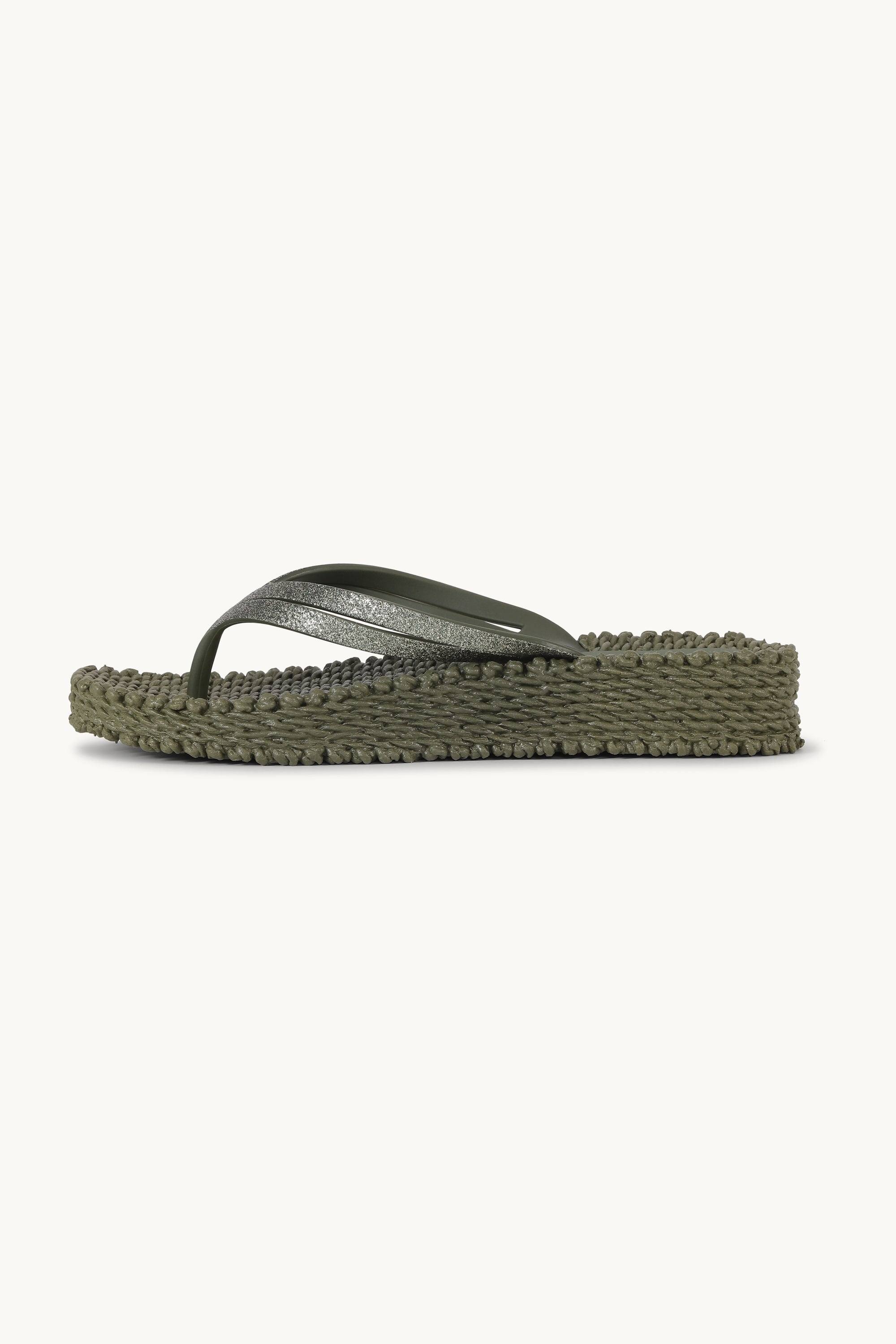 Plateau Flip-Flops Glitter - Army