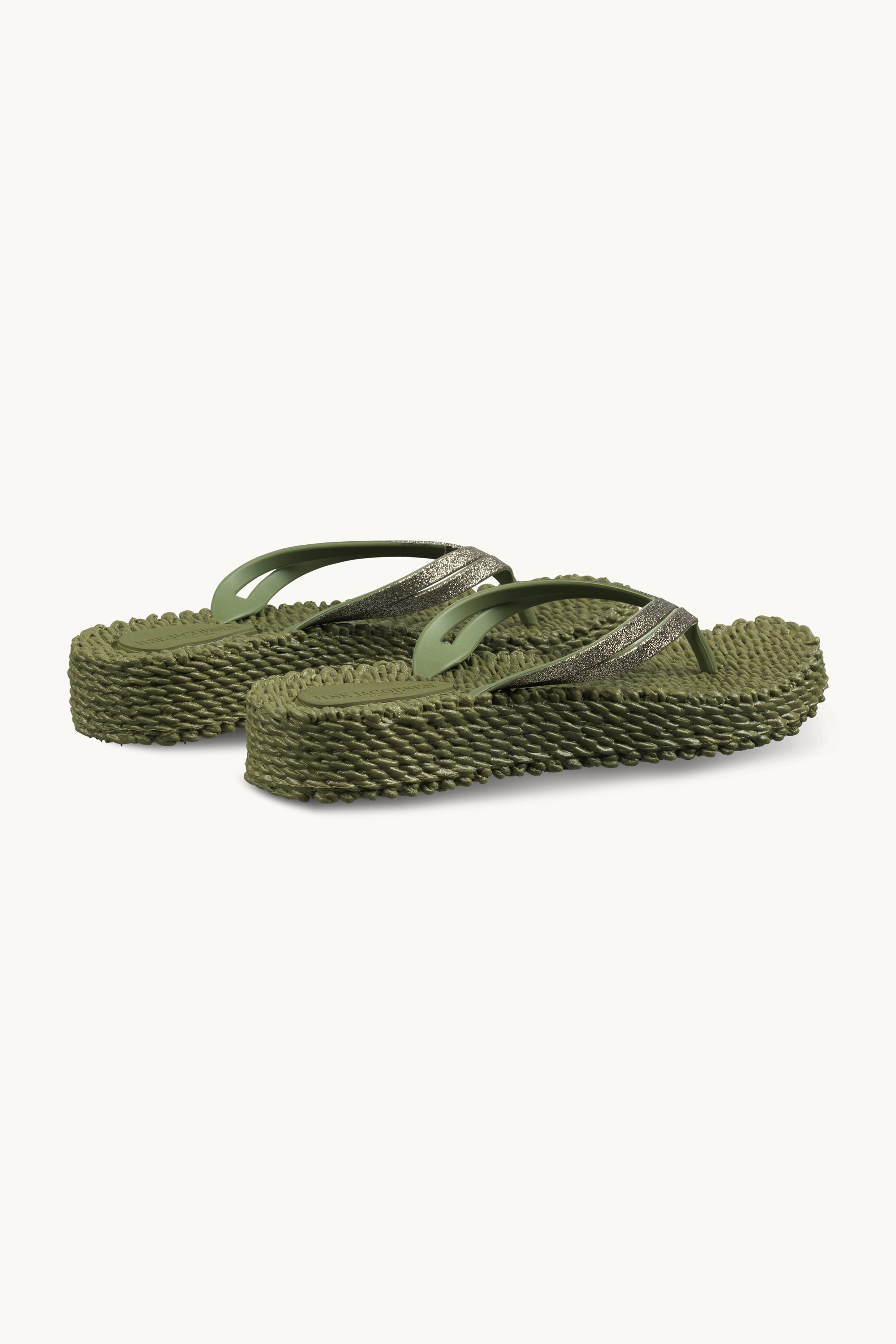 Plateau Flip-Flops Glitter - Sphagnum