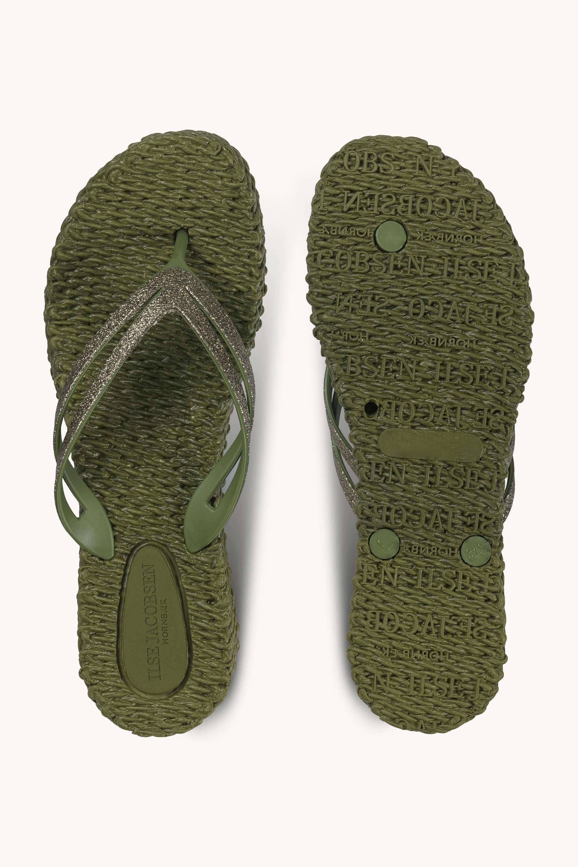 Plateau Flip-Flops Glitter - Sphagnum
