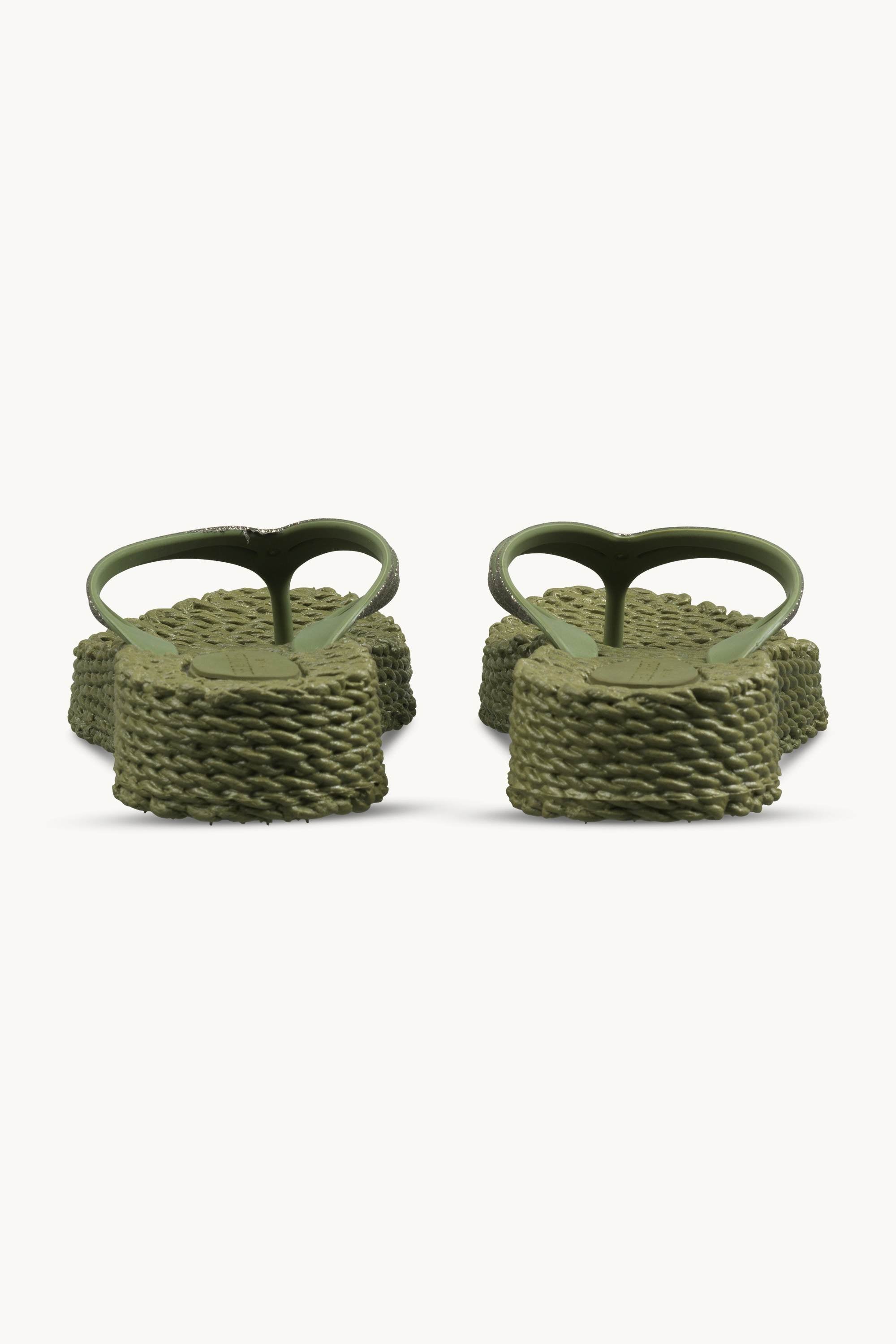 Plateau Flip-Flops Glitter - Sphagnum