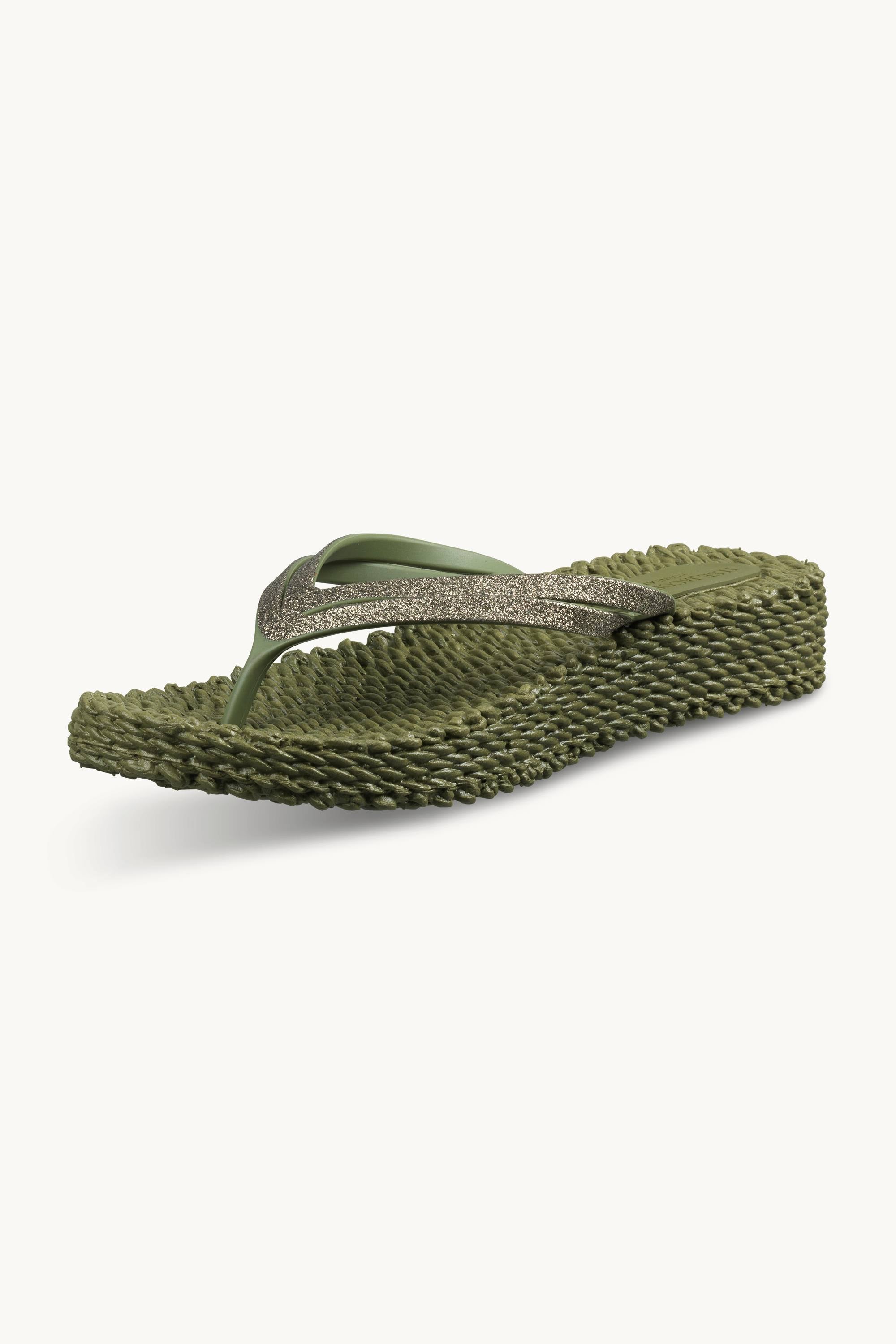 Plateau Flip-Flops Glitter - Sphagnum