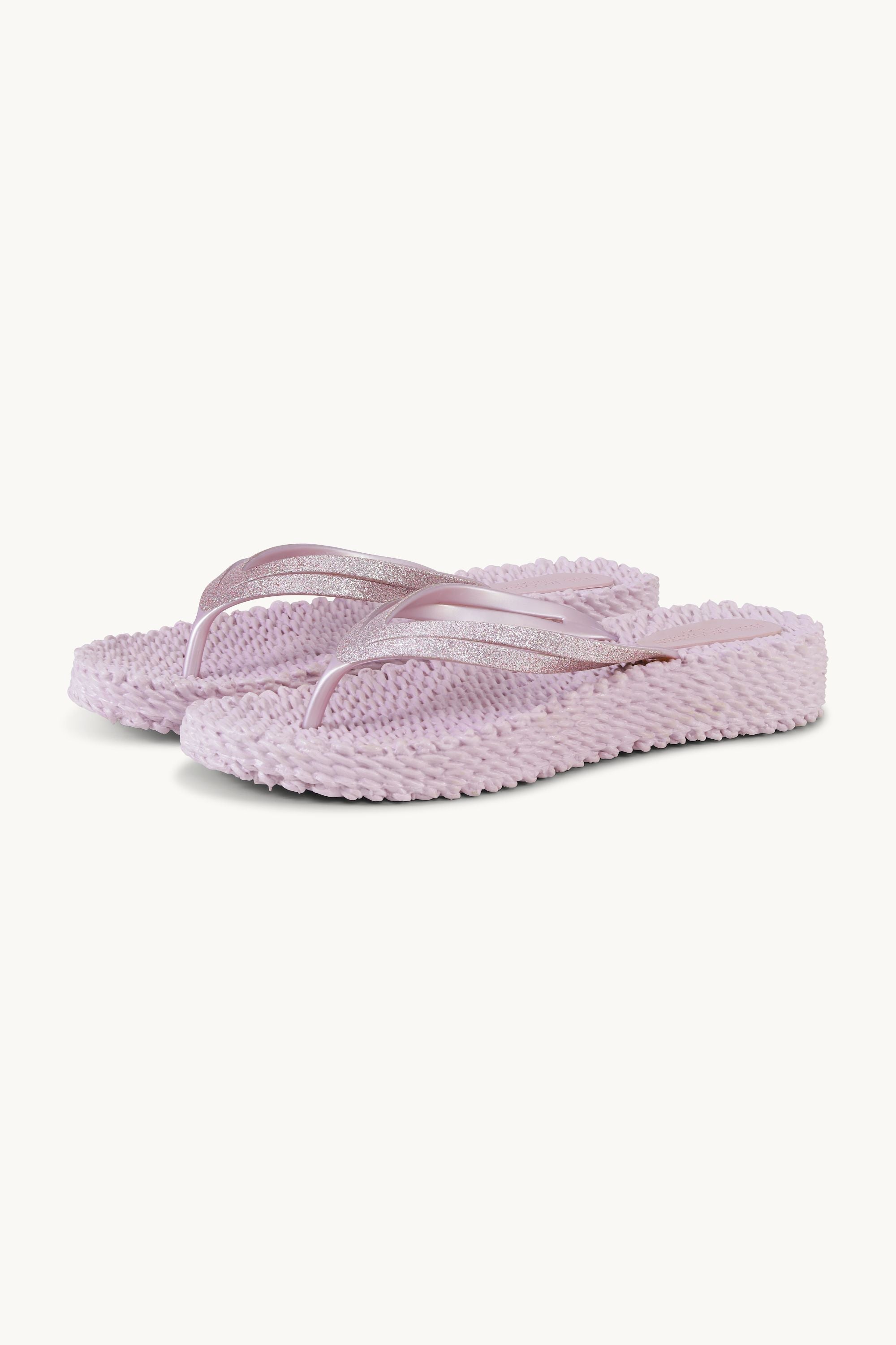 Plateau Flip-Flops Glitter - Mauve Shadows