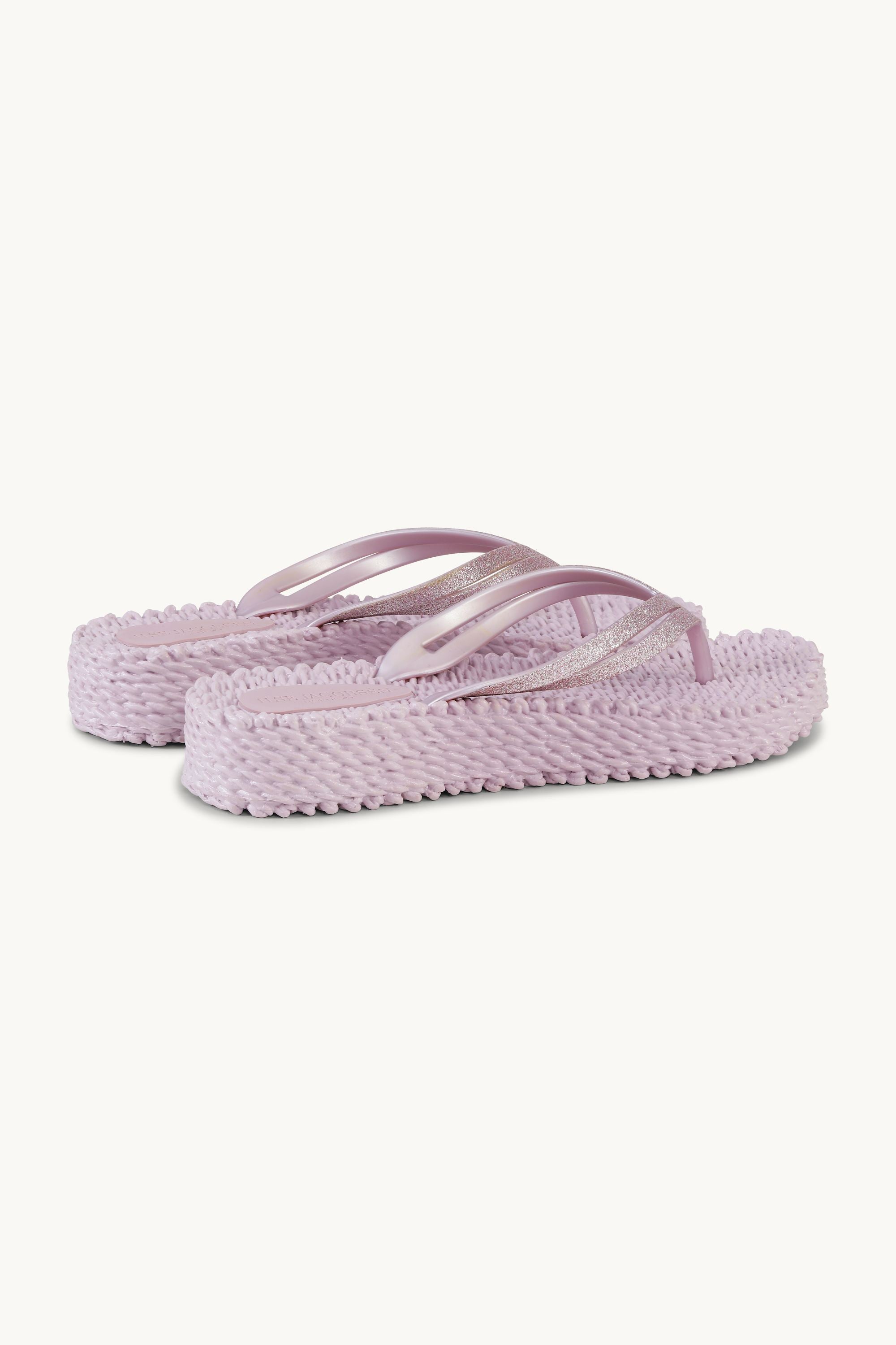 Plateau Flip-Flops Glitter - Mauve Shadows