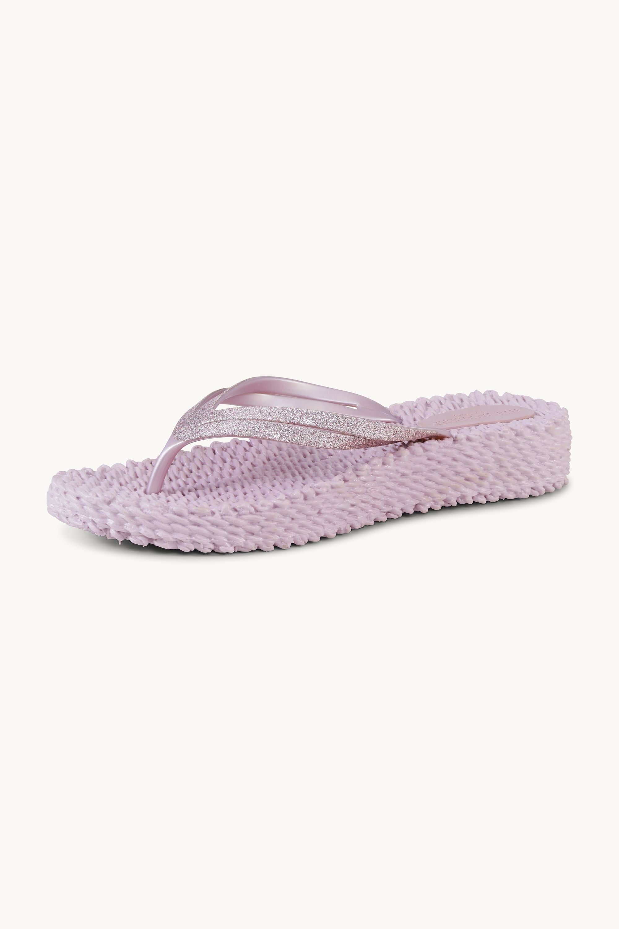Plateau Flip-Flops Glitter - Mauve Shadows