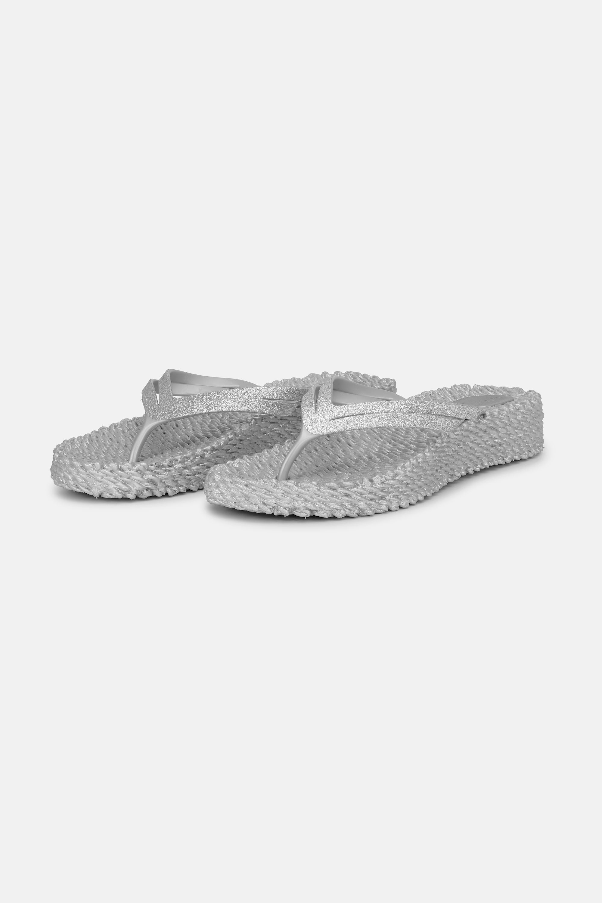 Plateau Flip-Flops Glitter - Silver