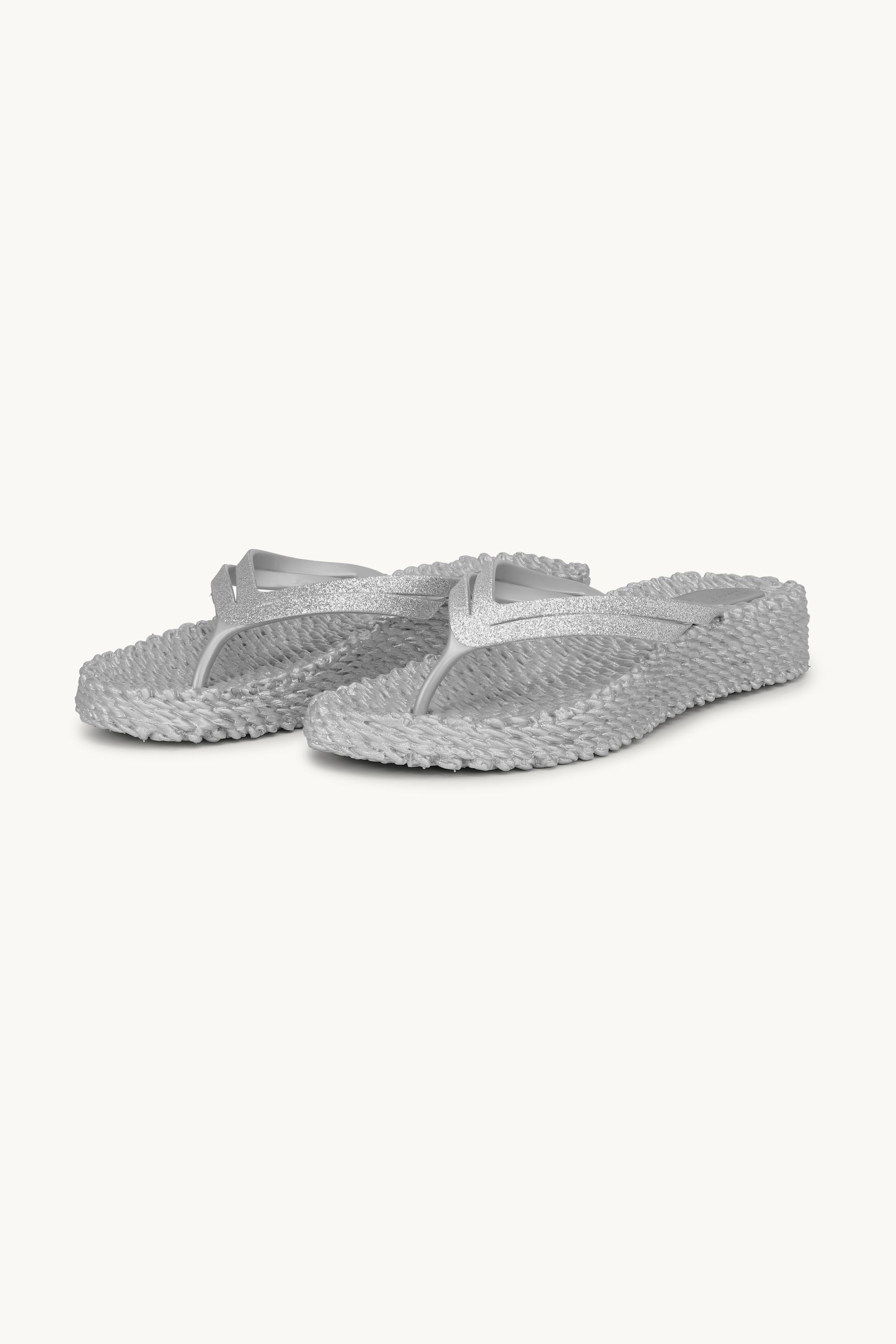 Plateau Flip-Flops Glitter - Silver