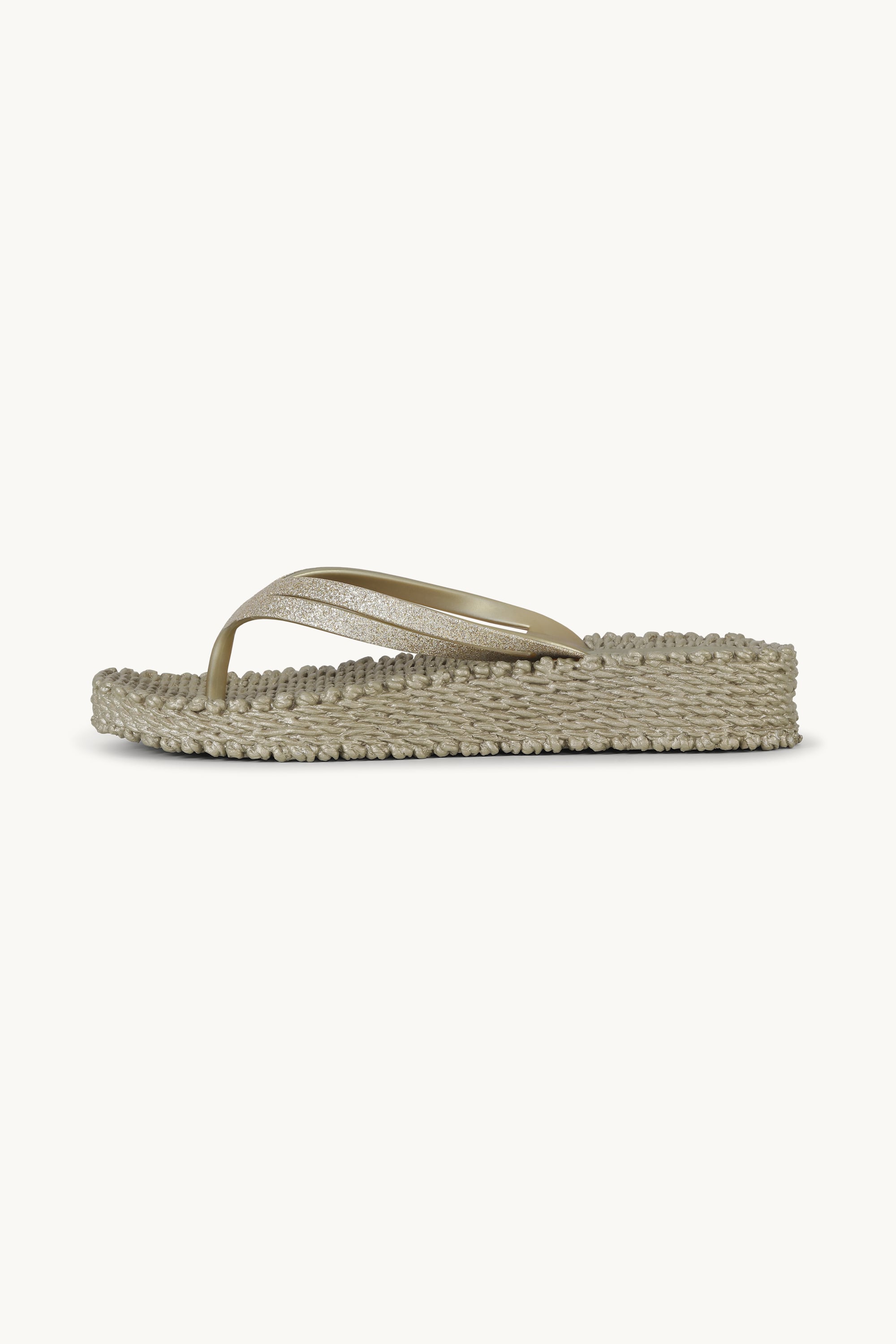 Plateau Flip-Flops Glitter - Platin