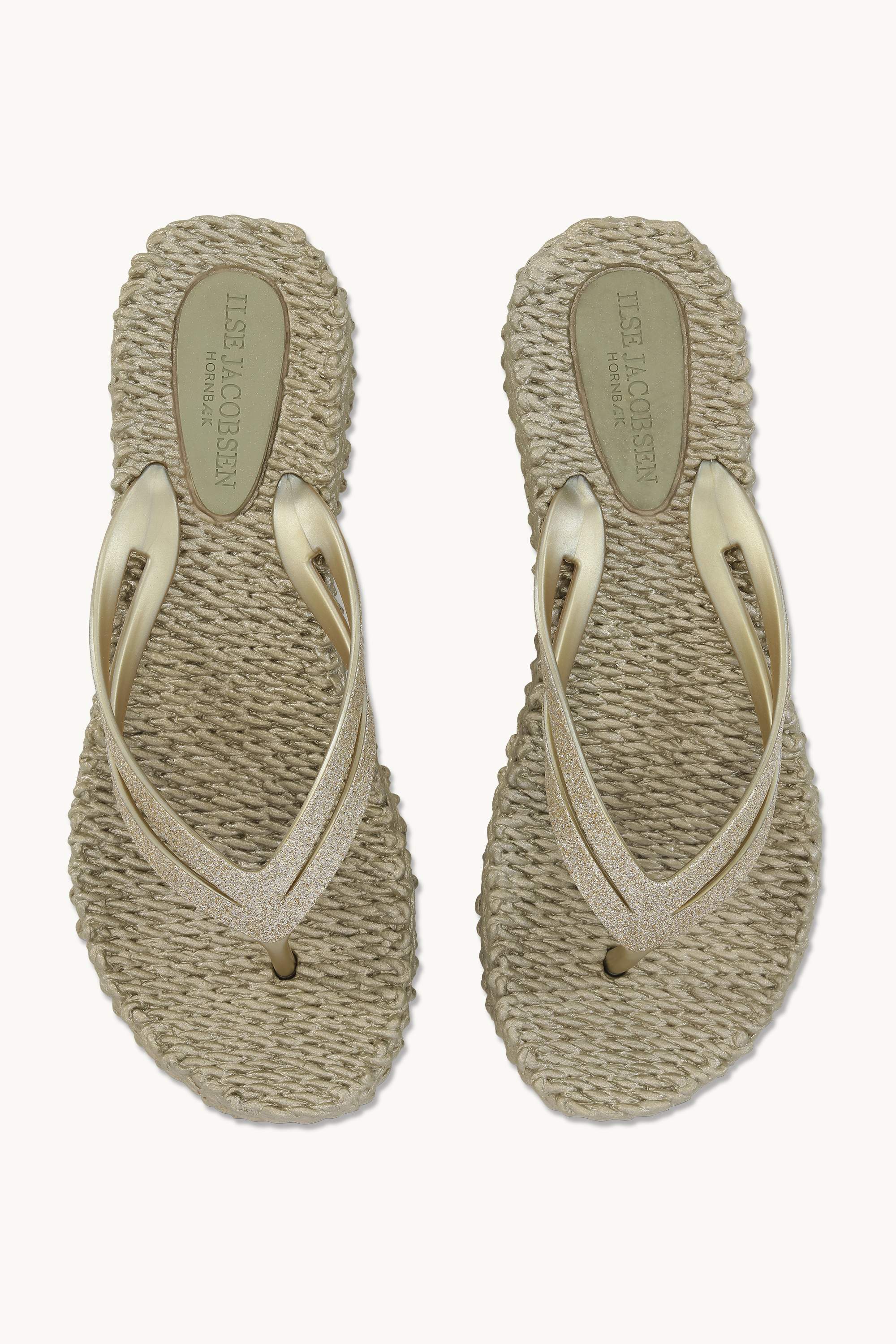 Plateau Flip-Flops Glitter - Platin