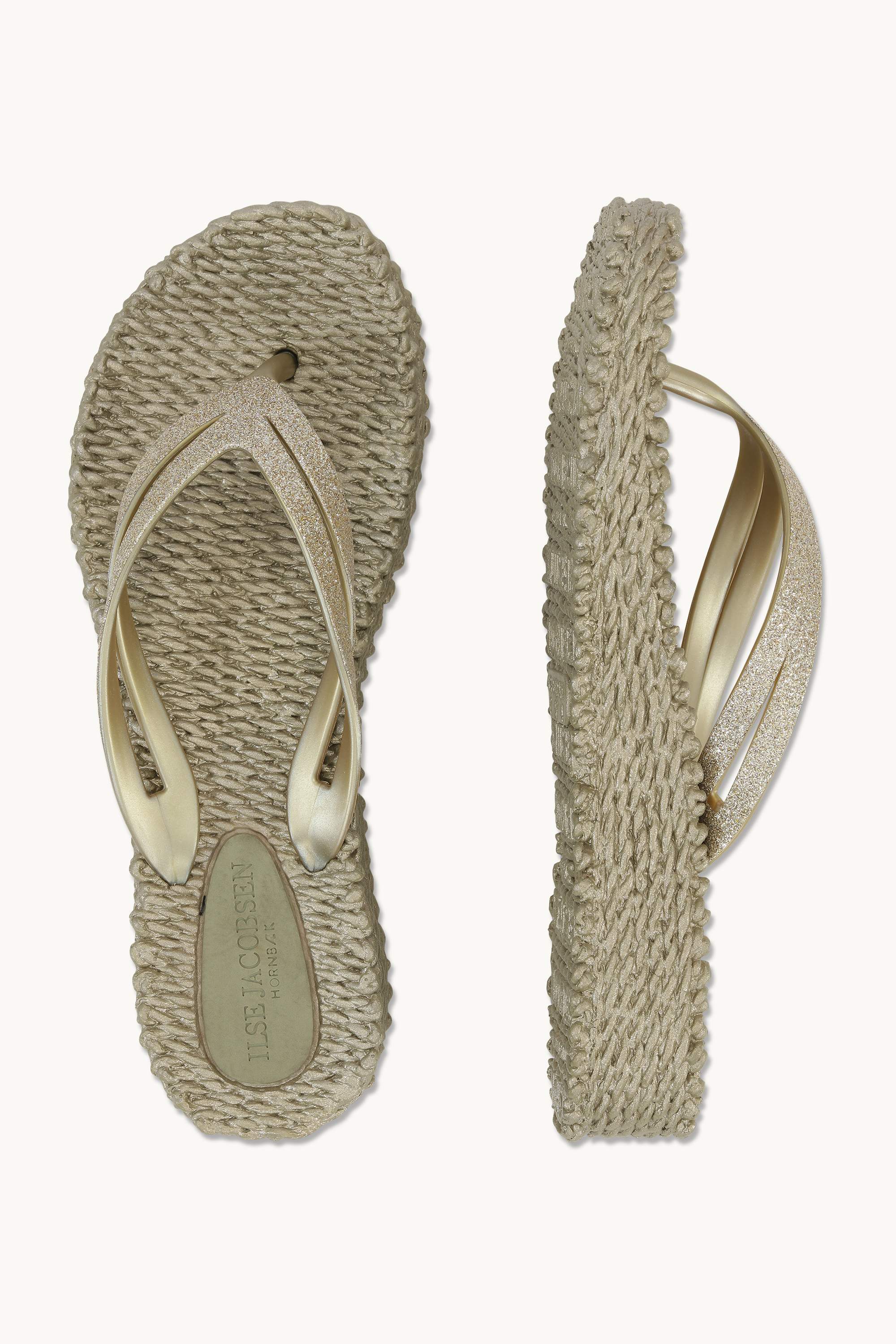 Plateau Flip-Flops Glitter - Platin