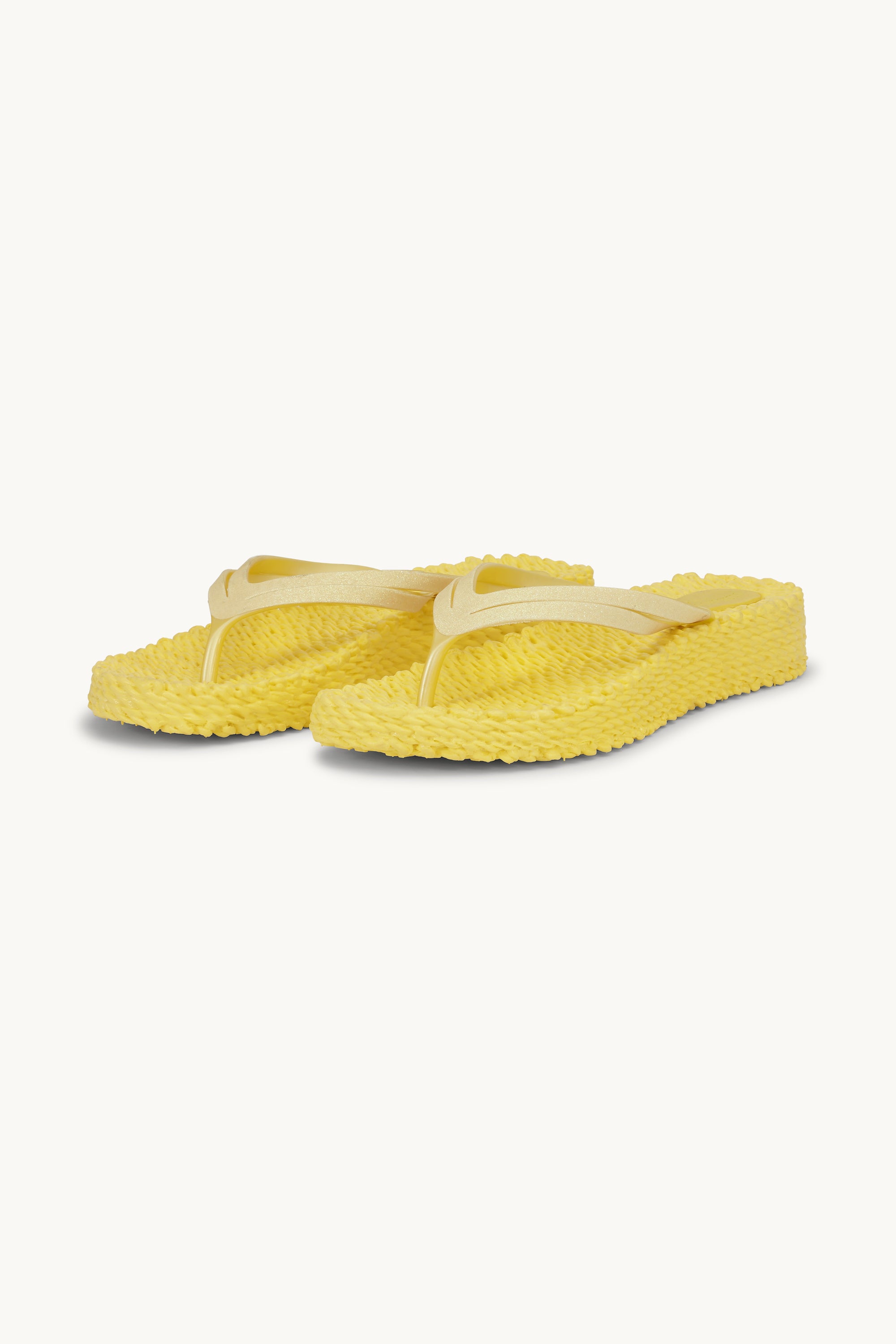 Plateau Flip-Flops Glitter - Pale Banana