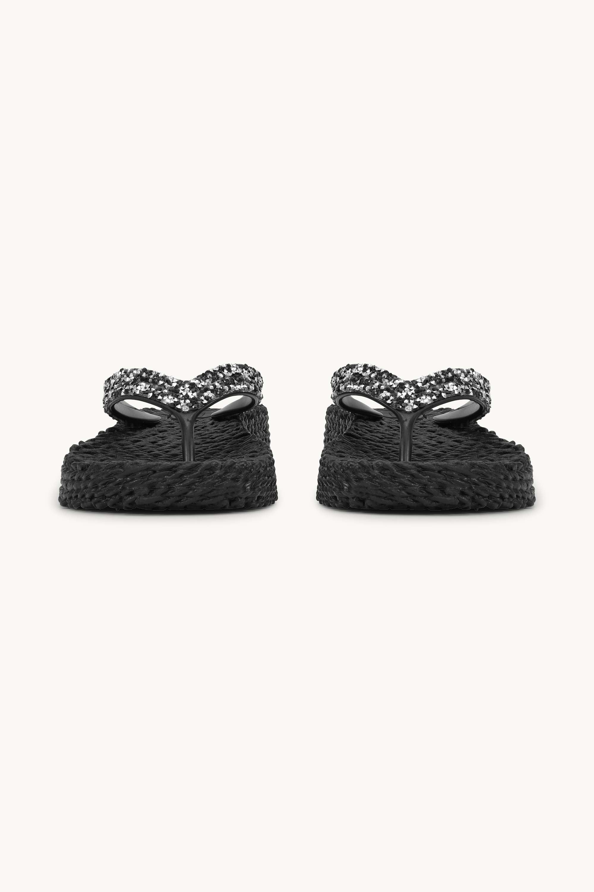 Plateau Flip-Flops Glitzersteine - Black