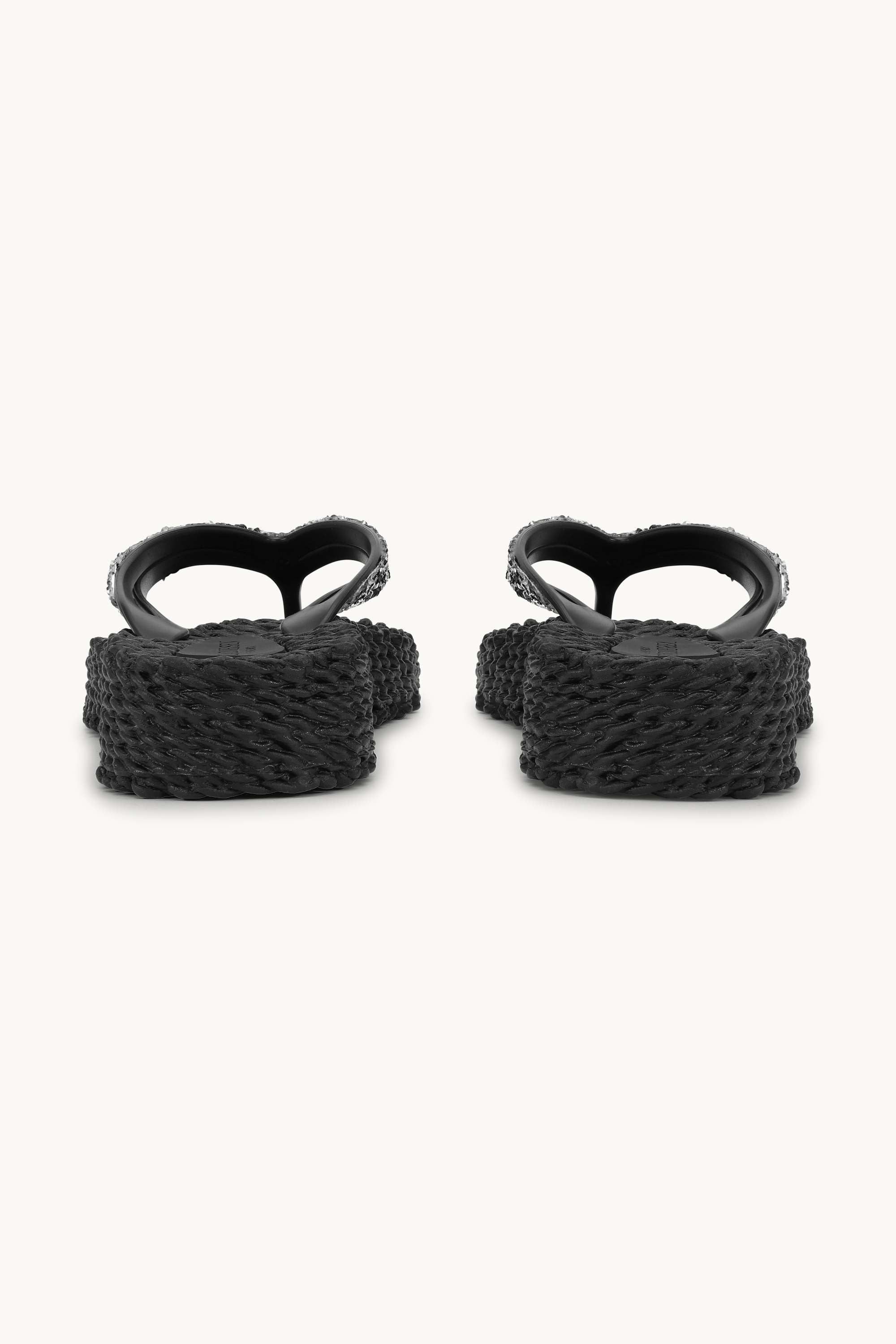 Plateau Flip-Flops Glitzersteine - Black
