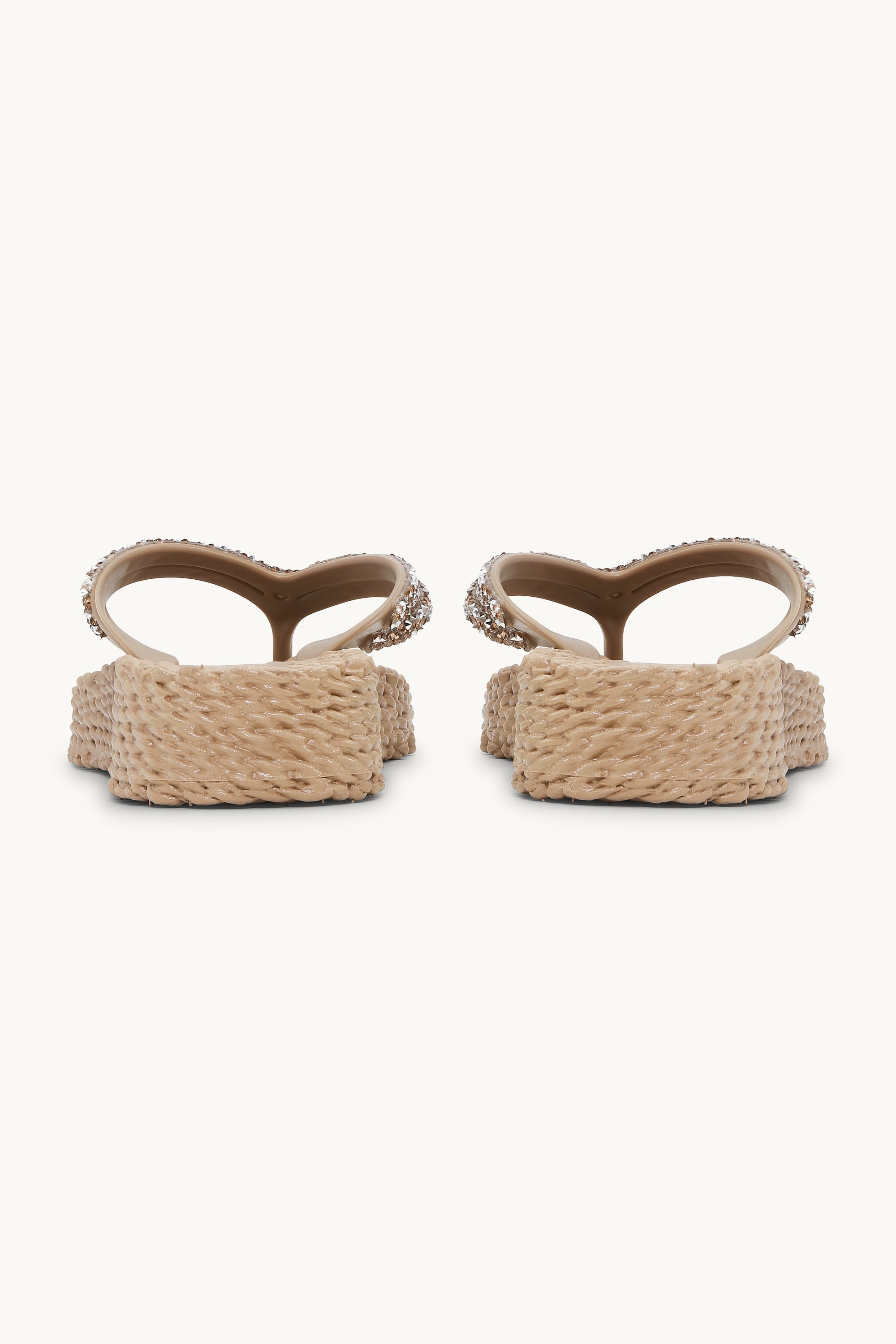 Plateau Flip-Flops Glitzersteine - Mocca