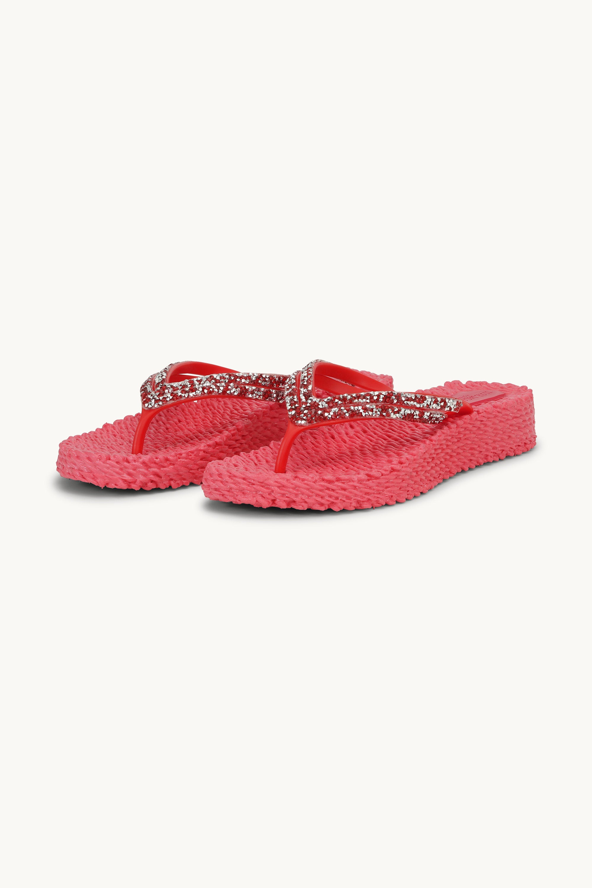 Plateau Flip-Flops Glitzersteine - Raspberry