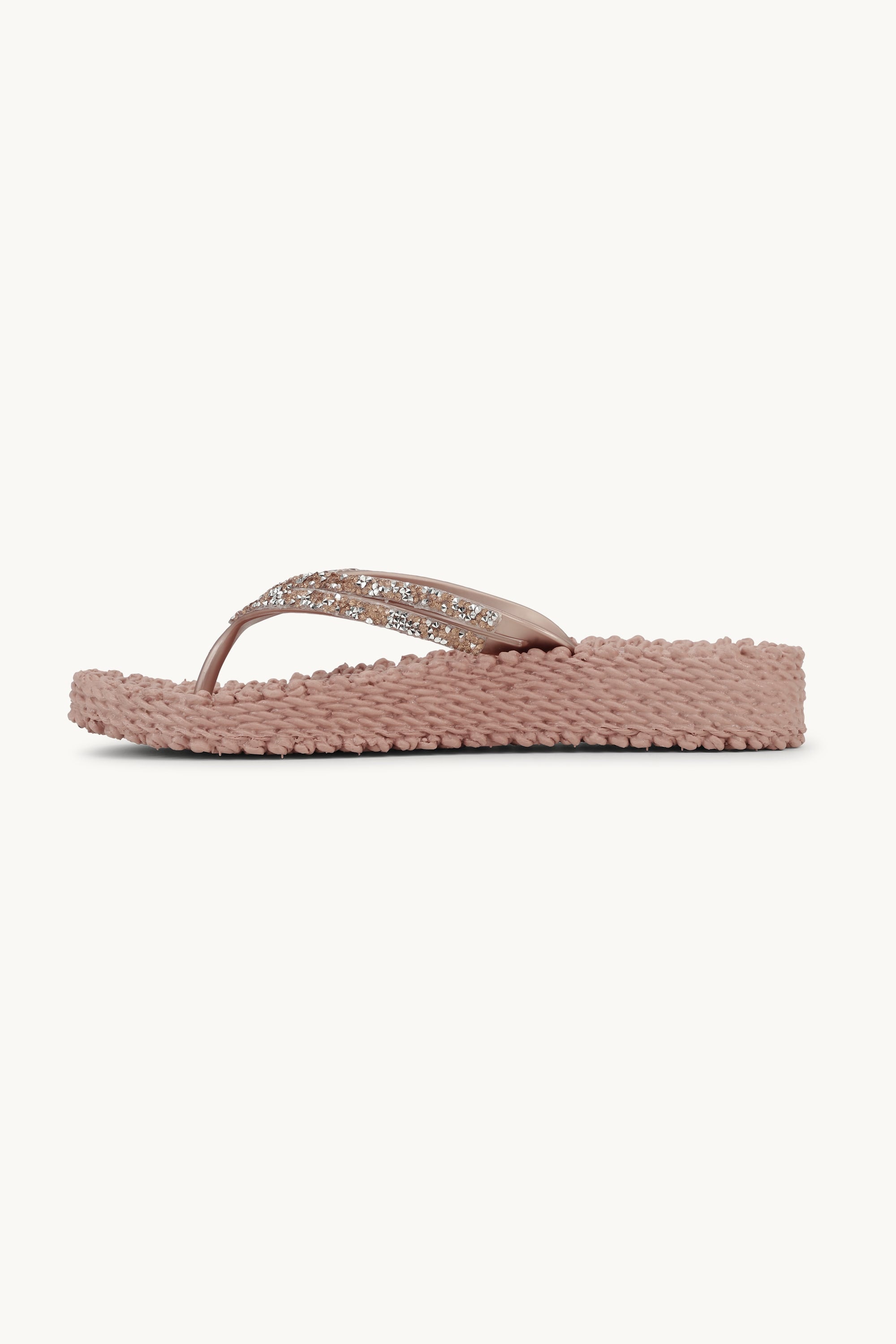 Plateau Flip-Flops Glitzersteine - Misty Rose