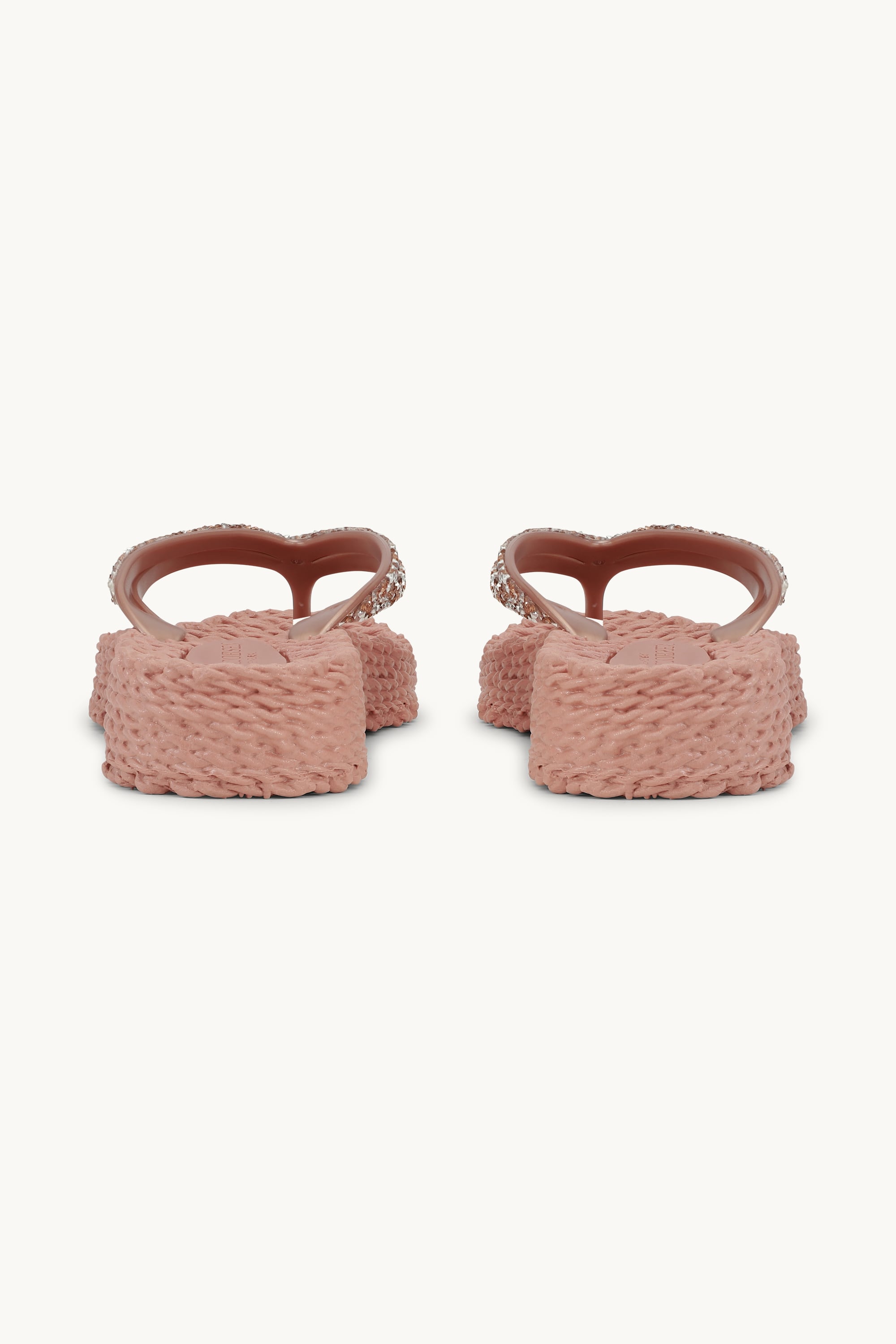 Plateau Flip-Flops Glitzersteine - Misty Rose