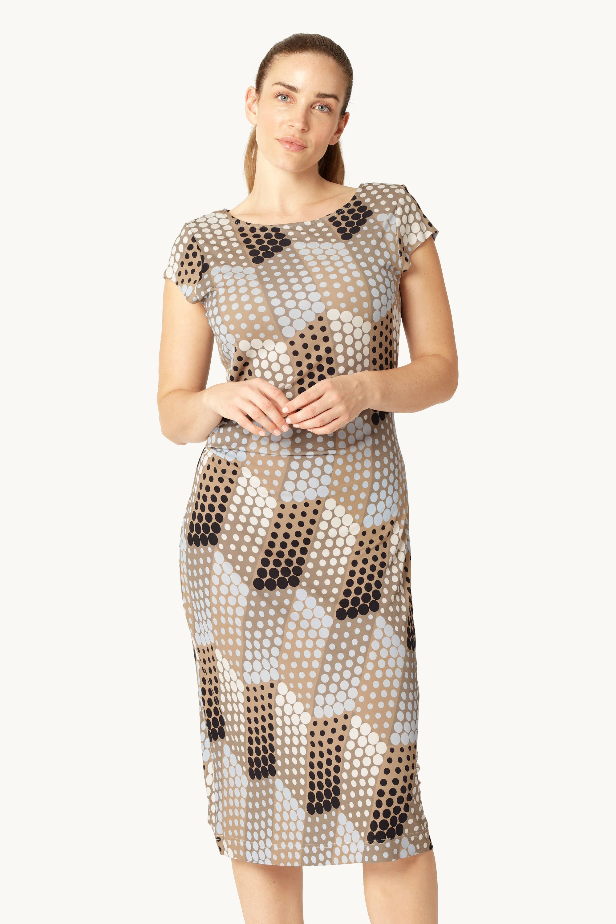 Midikleid Twist - Blue Grafic Dot